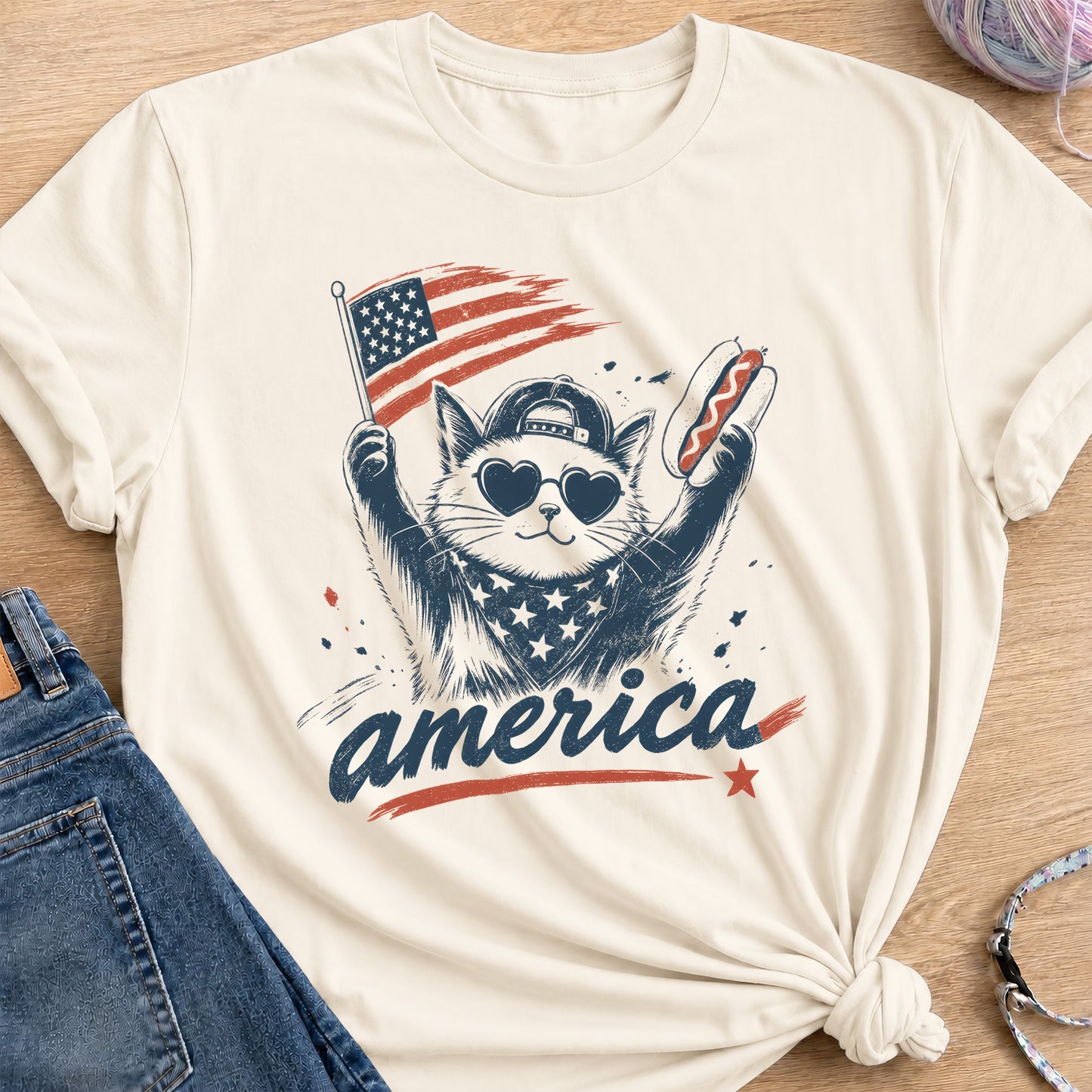 Americana T-Shirt — Natural
