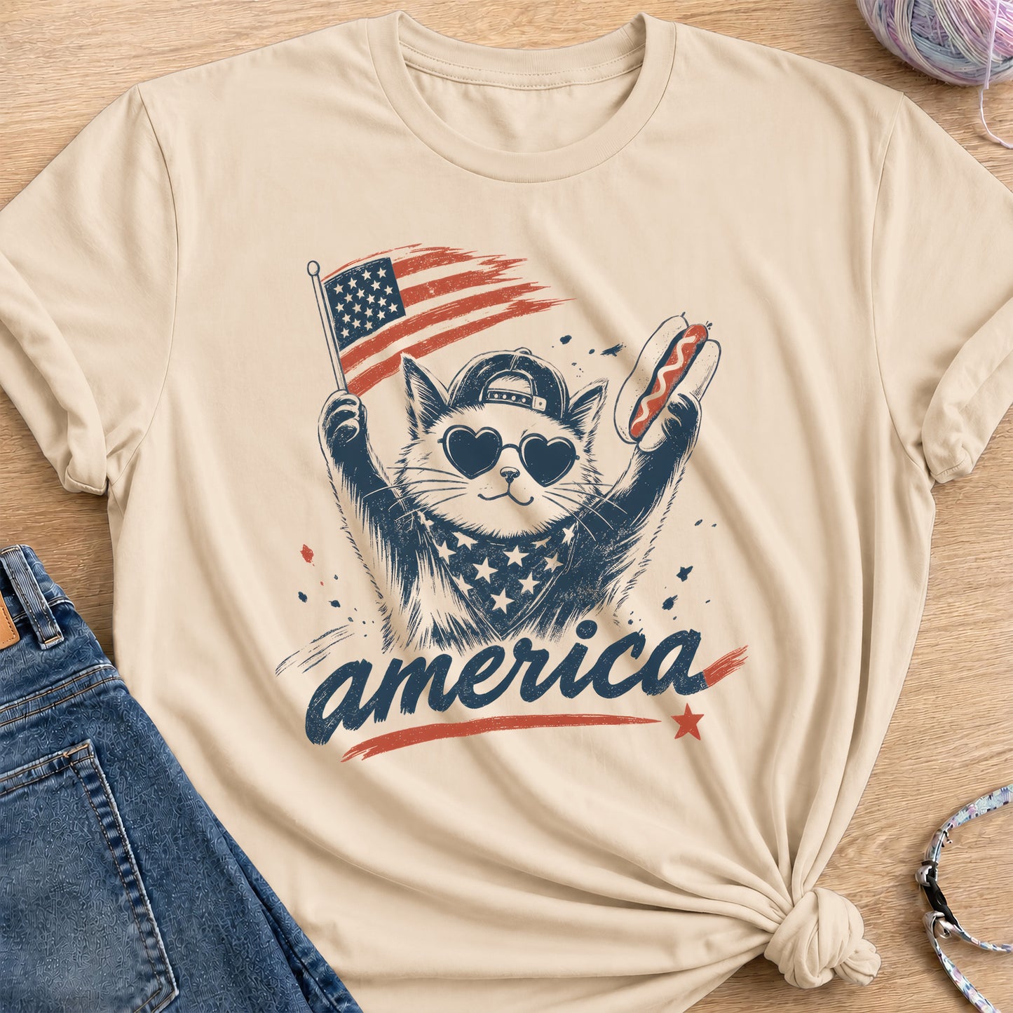 Americana T-Shirt — Sand