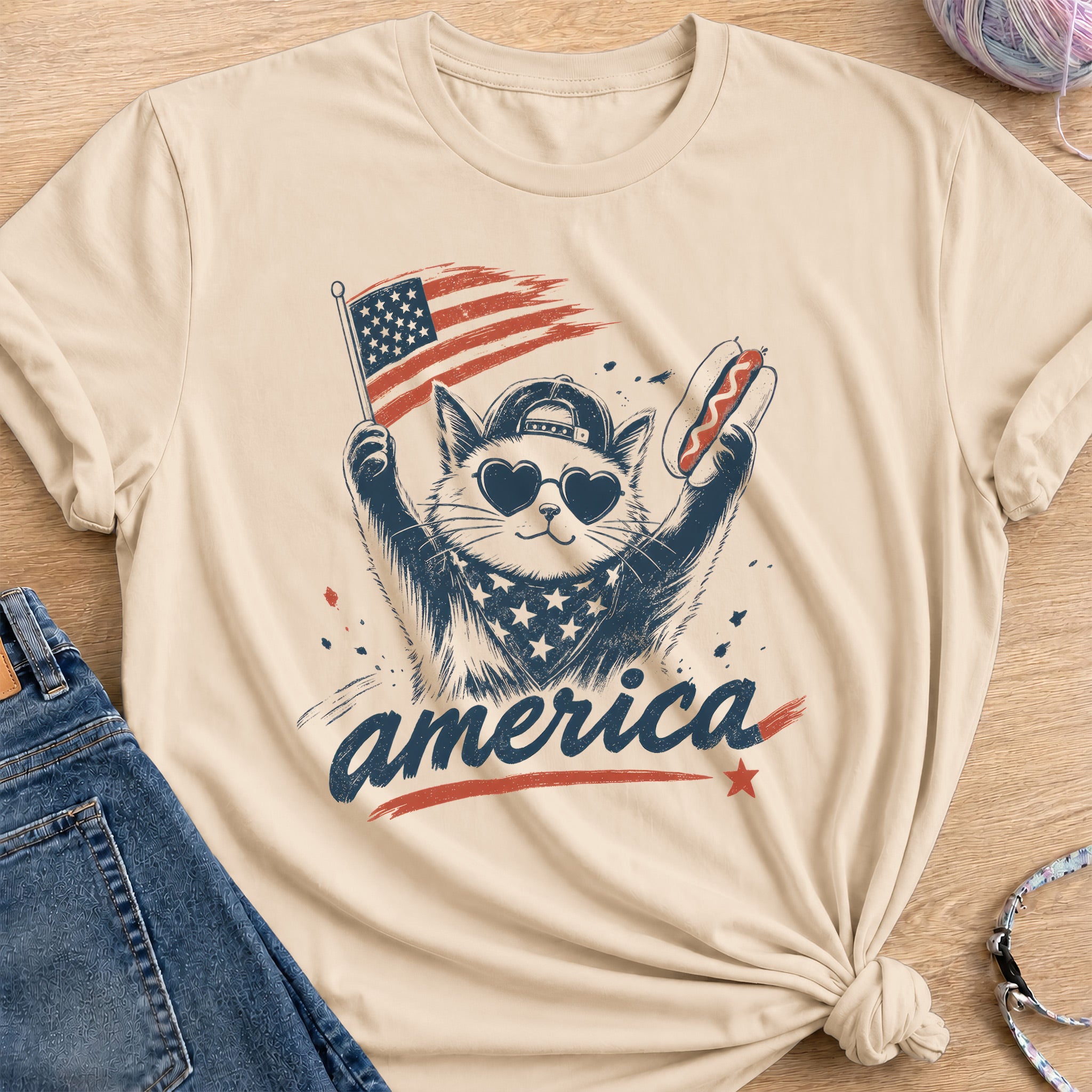 Americana T-Shirt — Sand