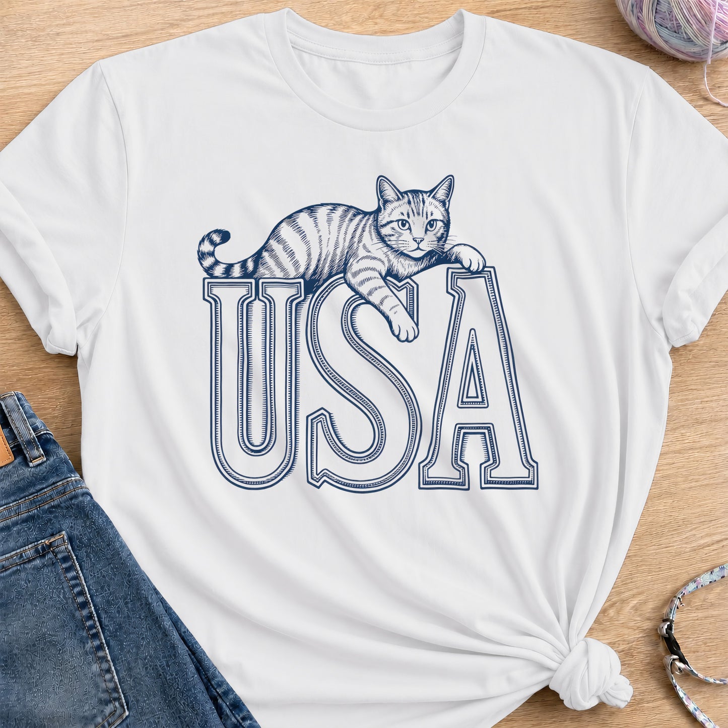 USA T-Shirt — White