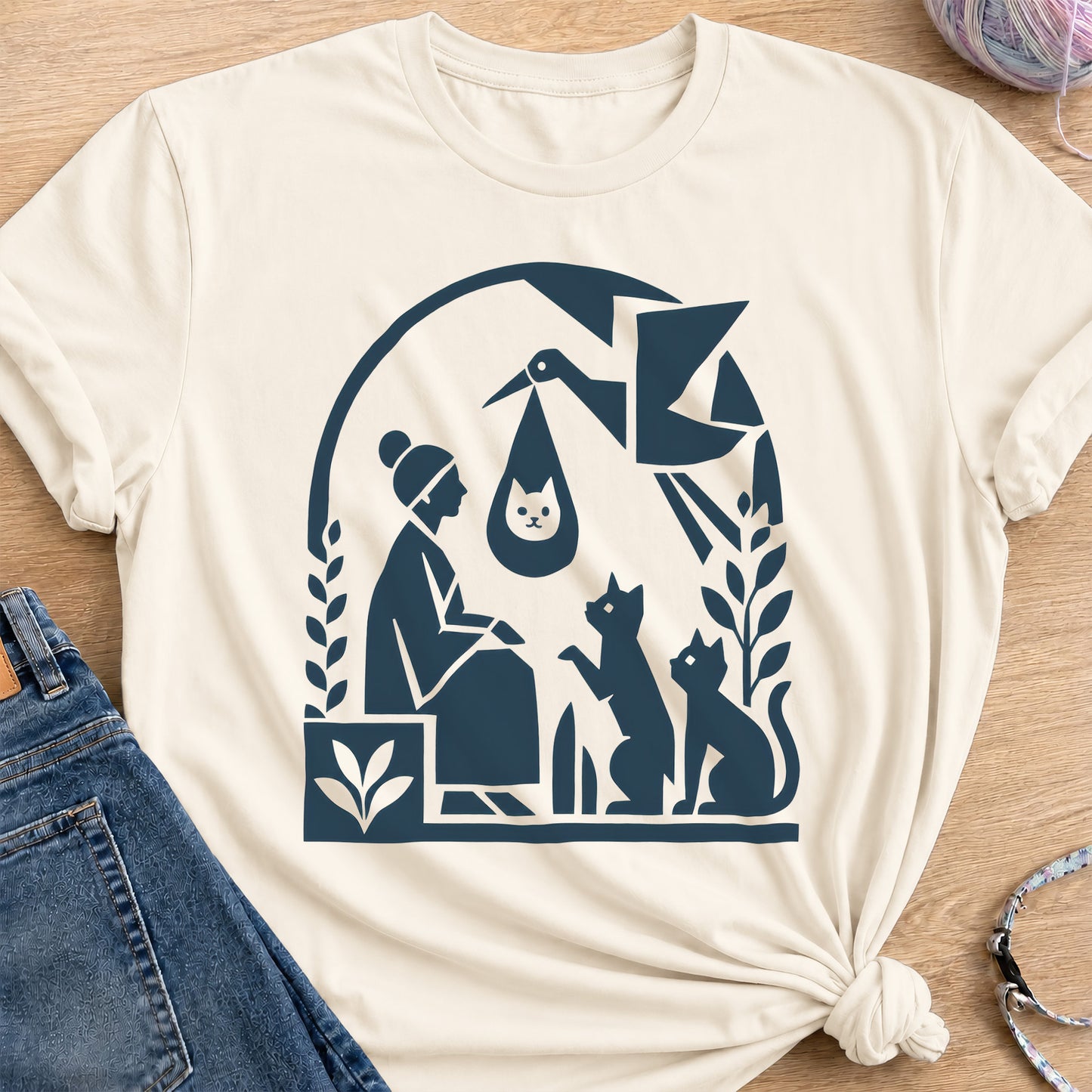 Stork Delivery T-Shirt — Natural