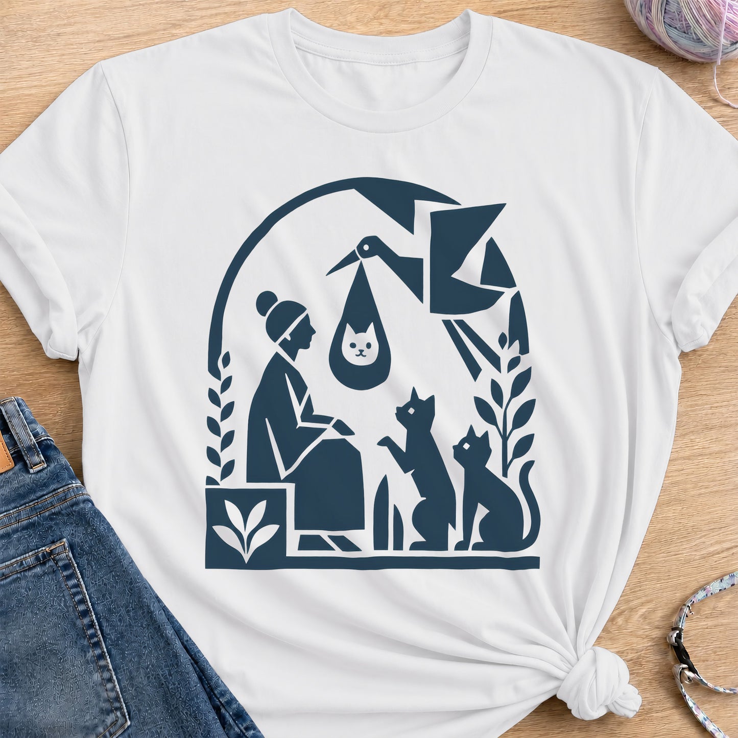 Stork Delivery T-Shirt — White