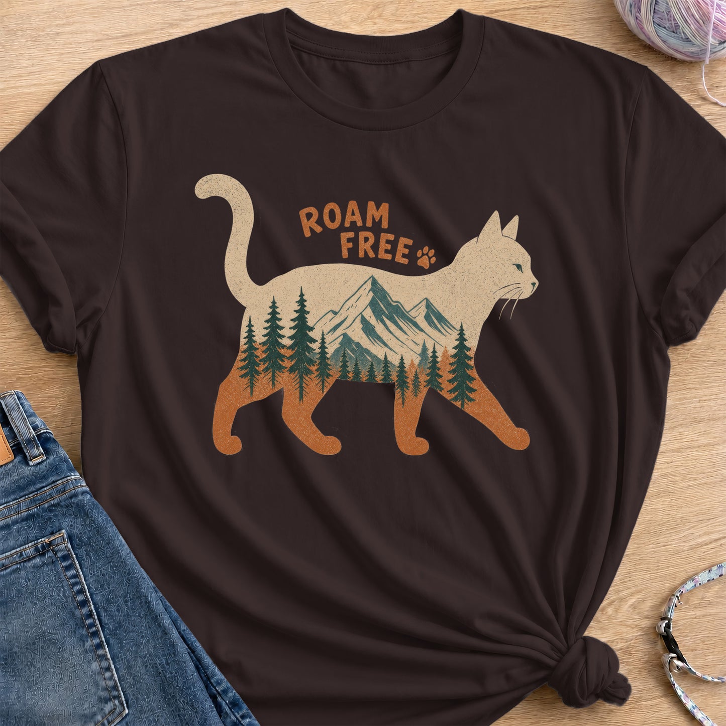Roam Free T-Shirt — Dark Chocolate