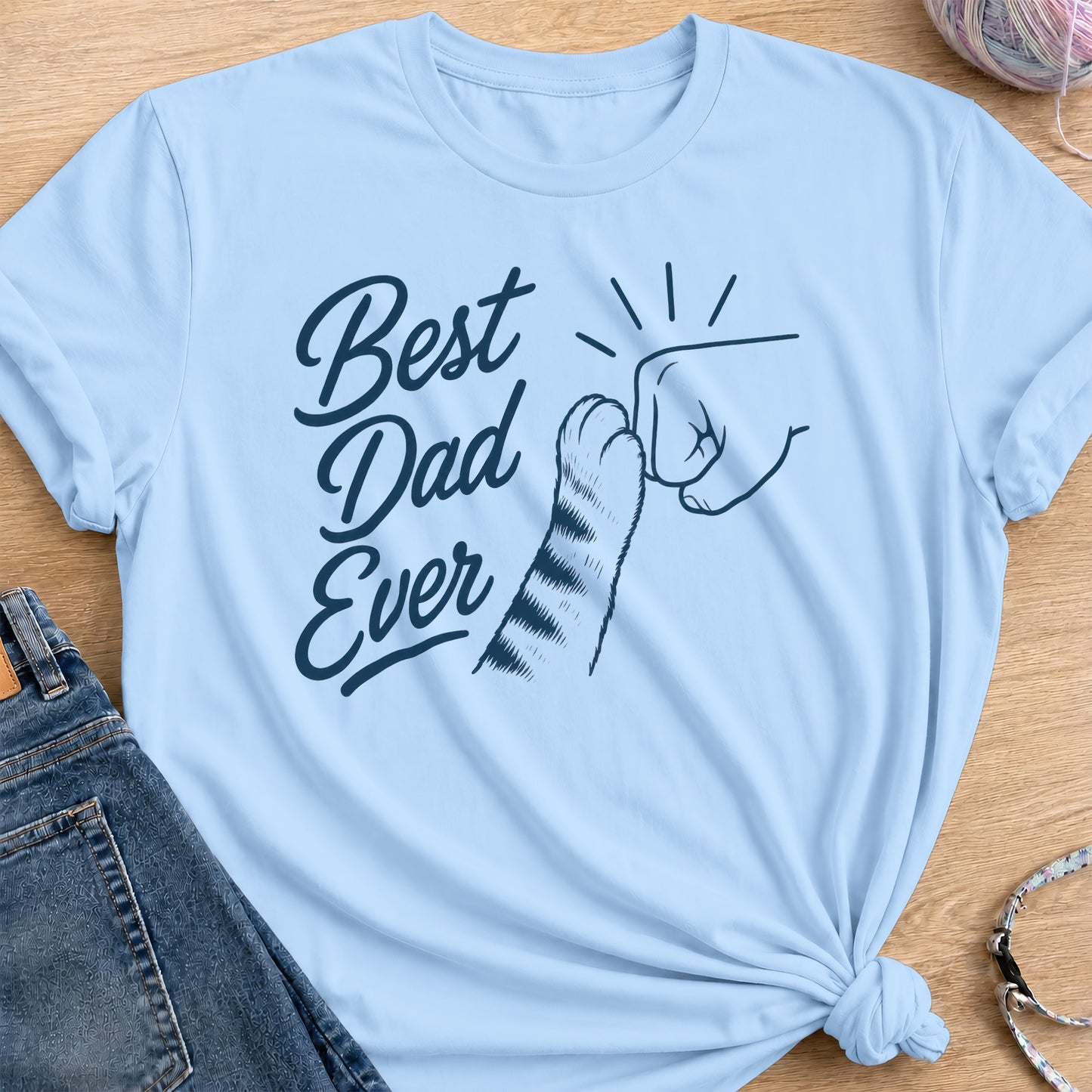 Best Dad T-Shirt — Light Blue