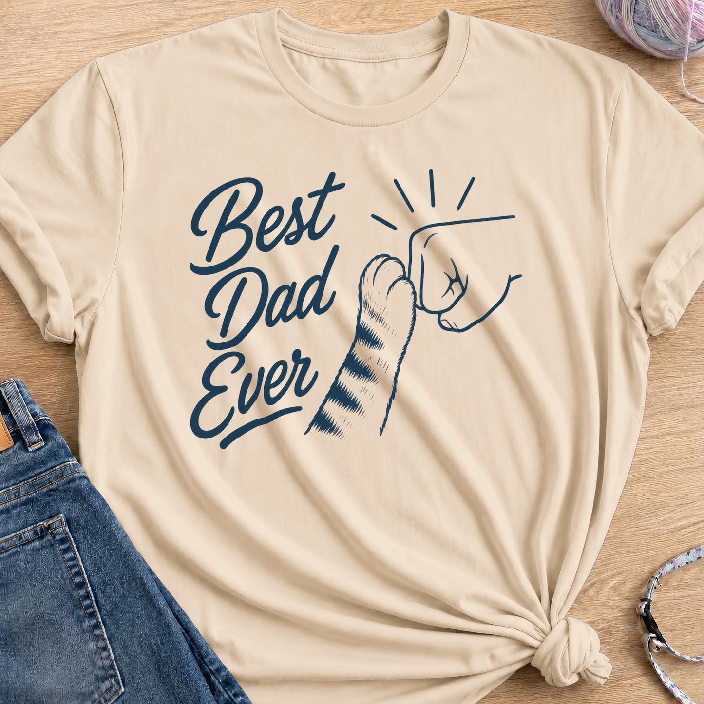 Best Dad T-Shirt — Sand