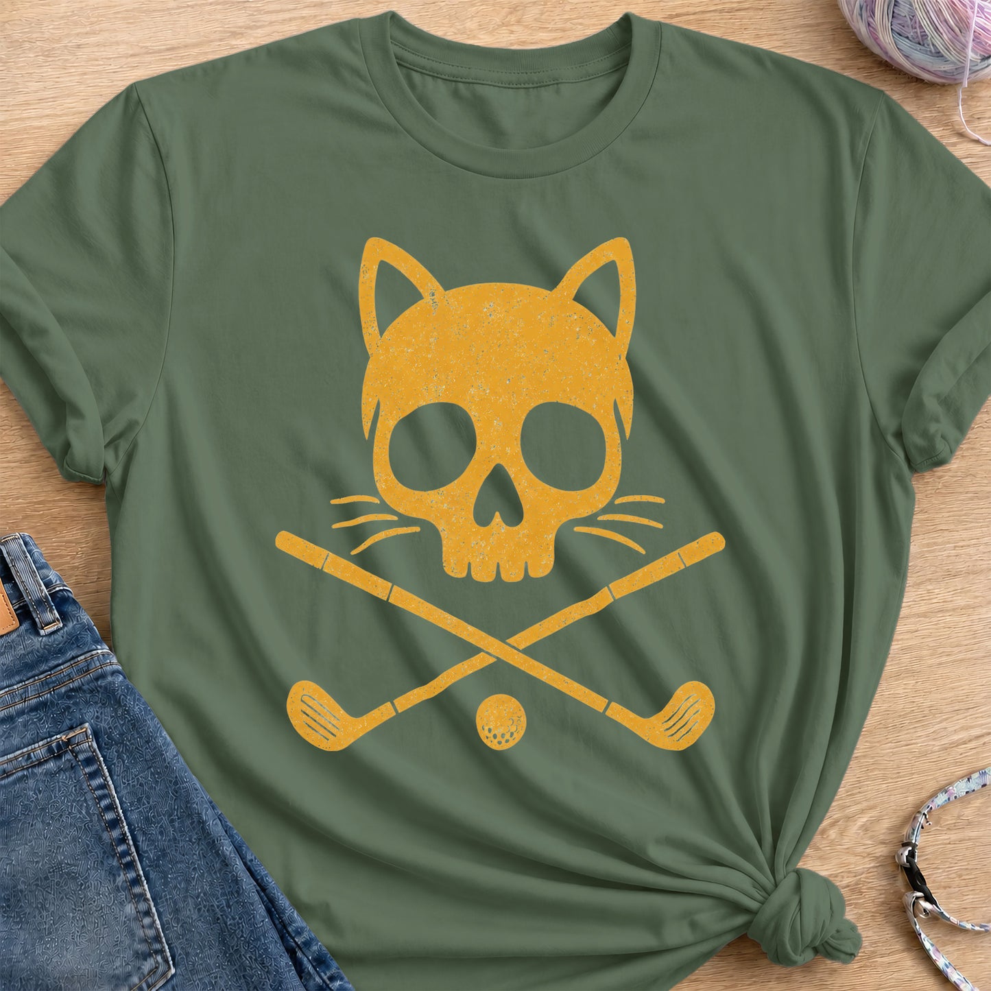 Golf Clubs T-Shirt — Military Green