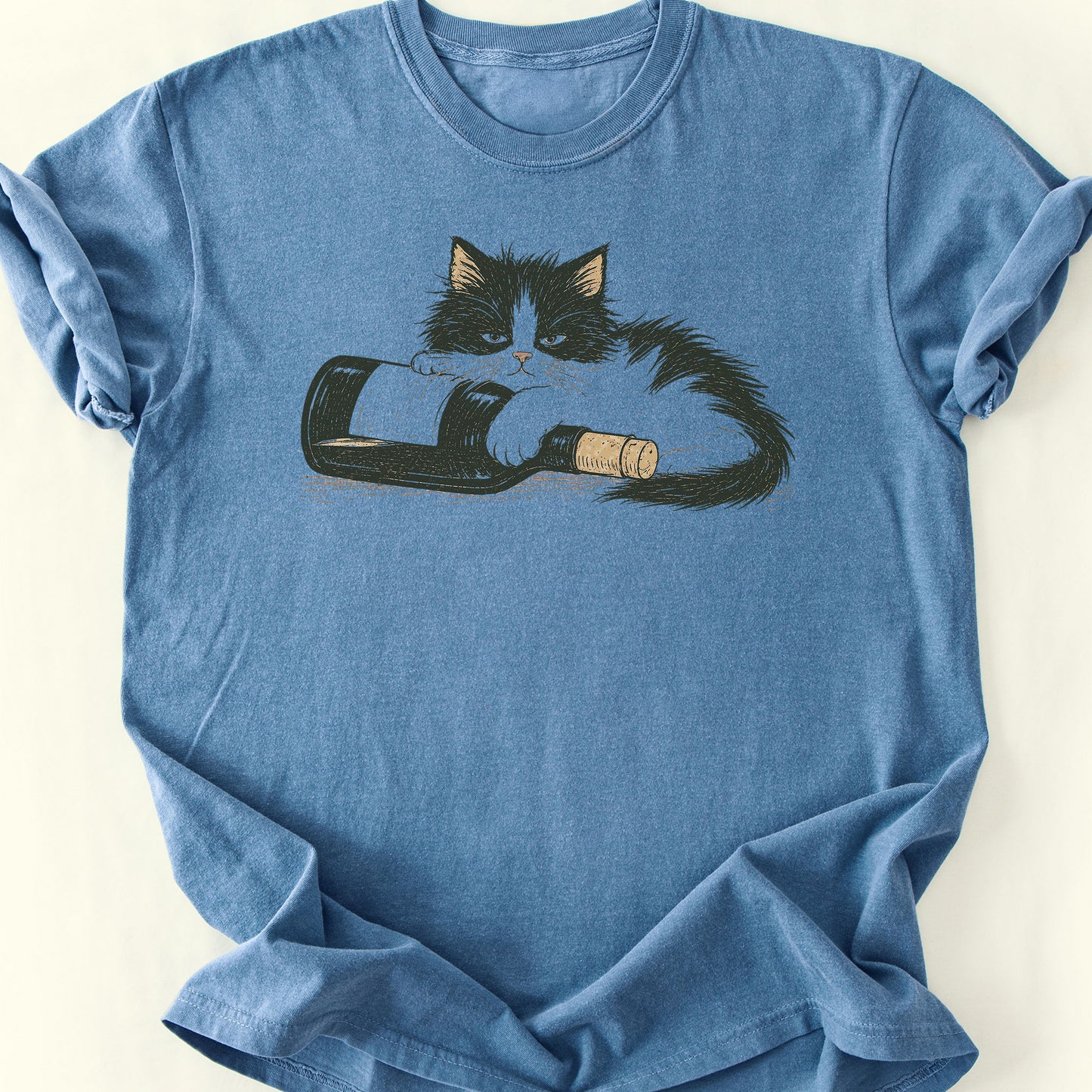 Bottle Buddy T-Shirt — Blue Jean