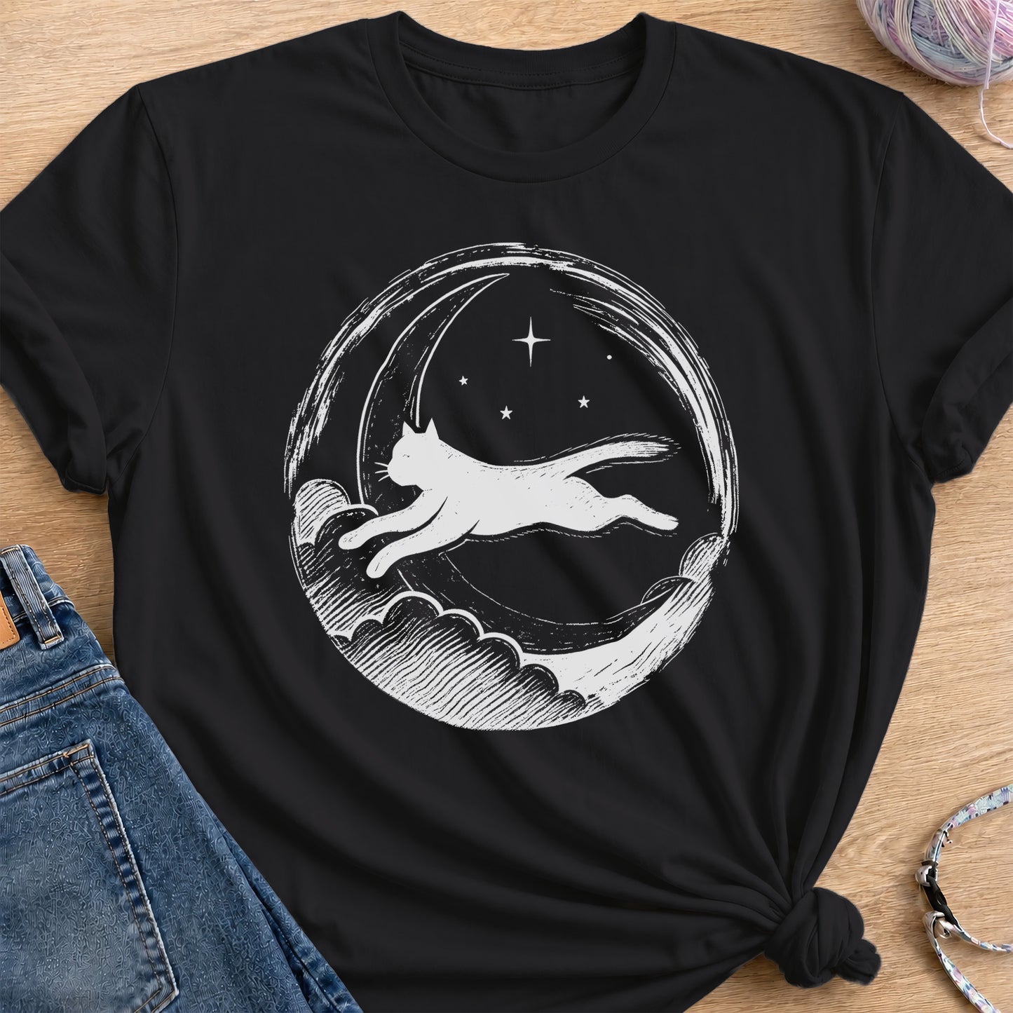 Cloud Leap T-Shirt — Black