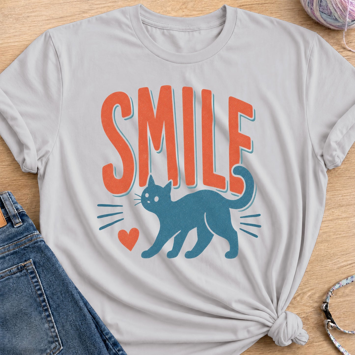 Smile T-Shirt — Ice Grey