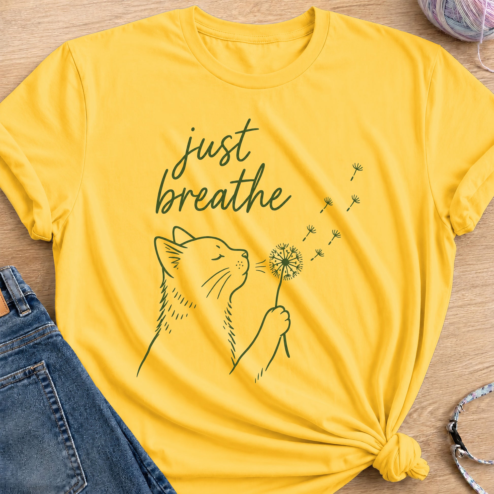 Just Breathe T-Shirt — Daisy