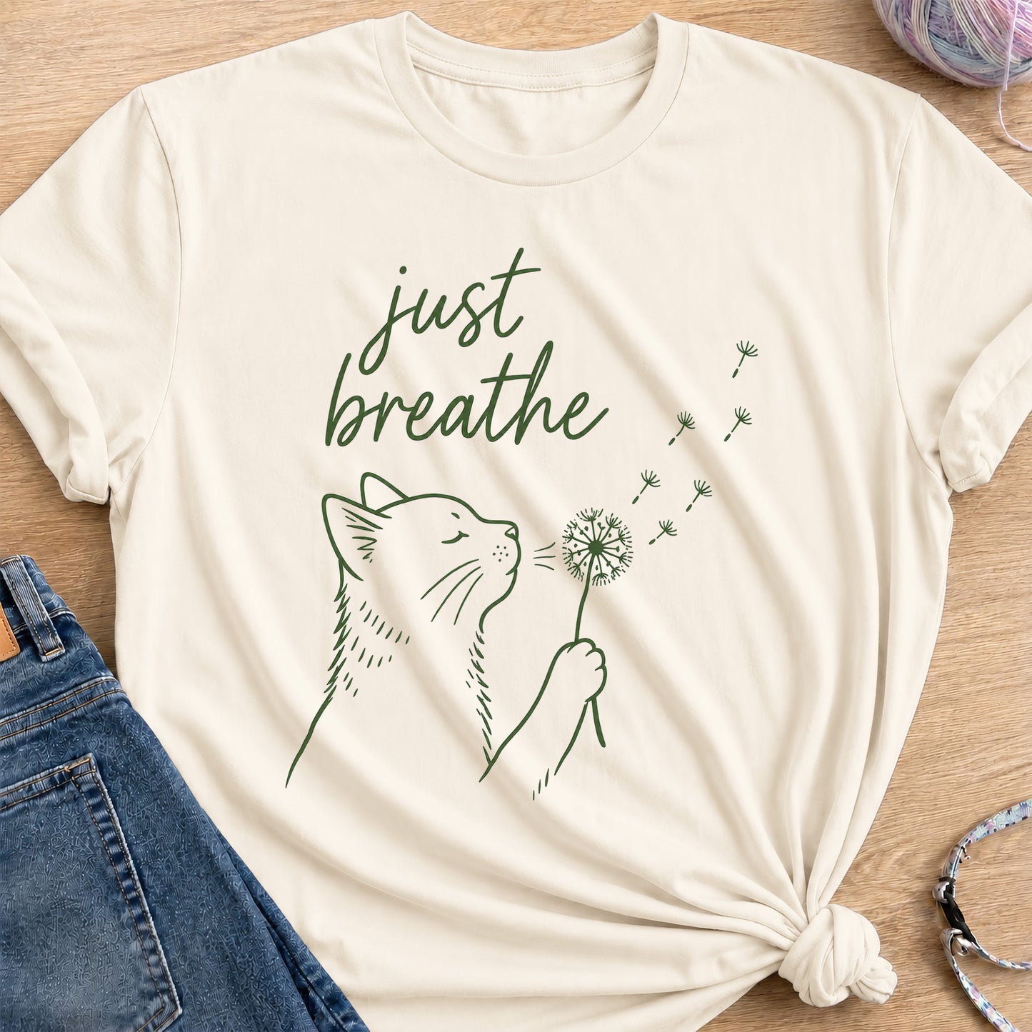 Just Breathe T-Shirt — Natural