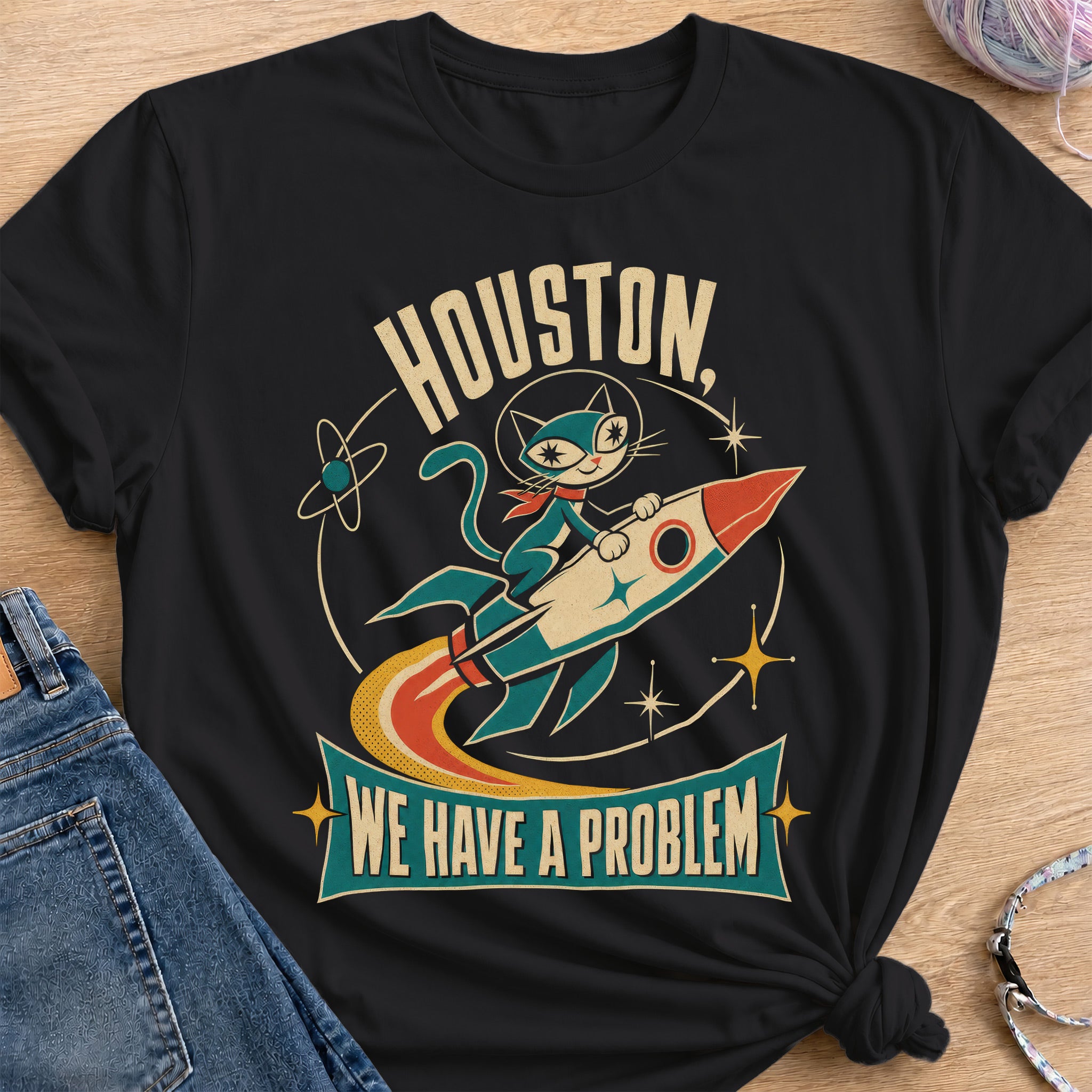 Atomic Rocket T-Shirt — Black