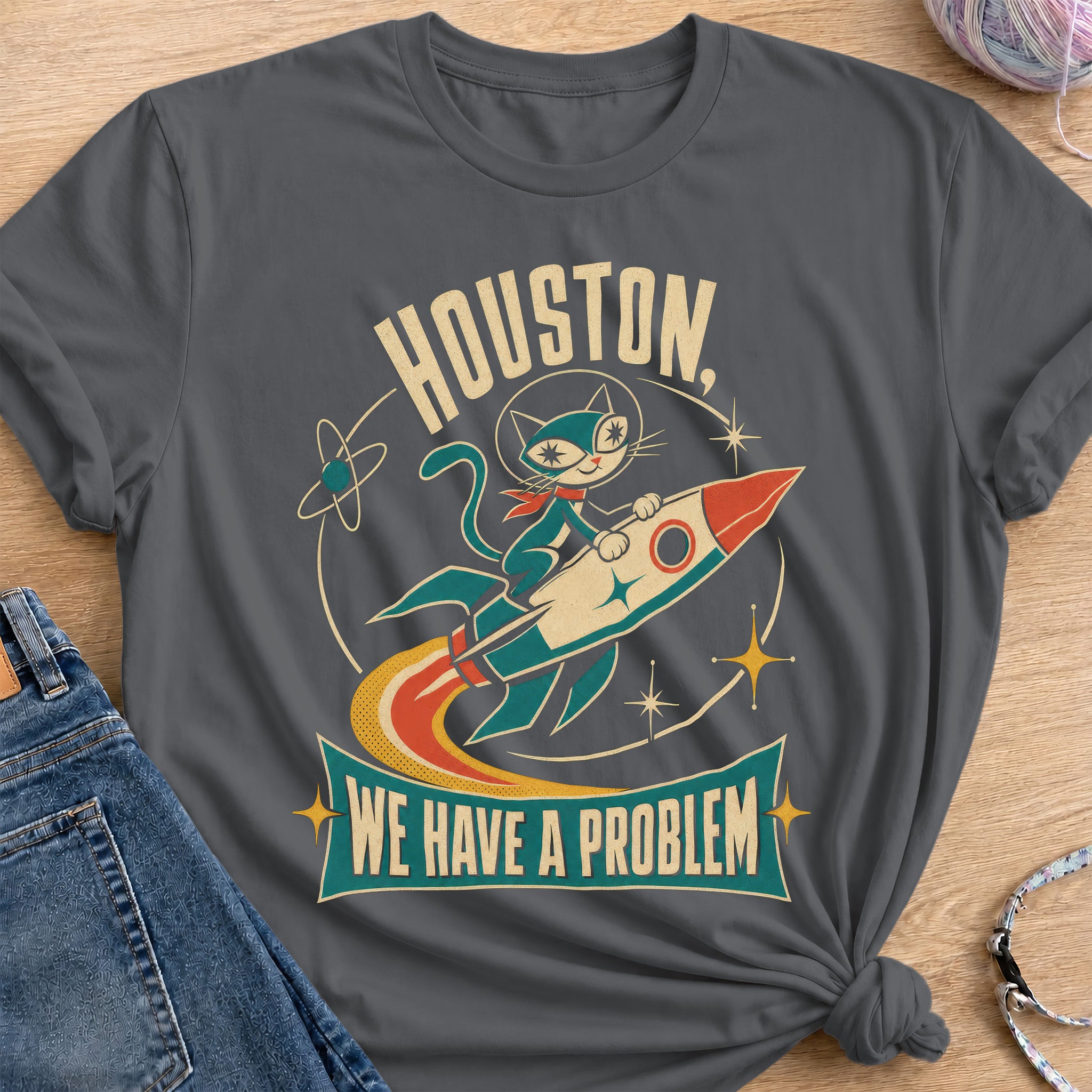 Atomic Rocket T-Shirt — Charcoal