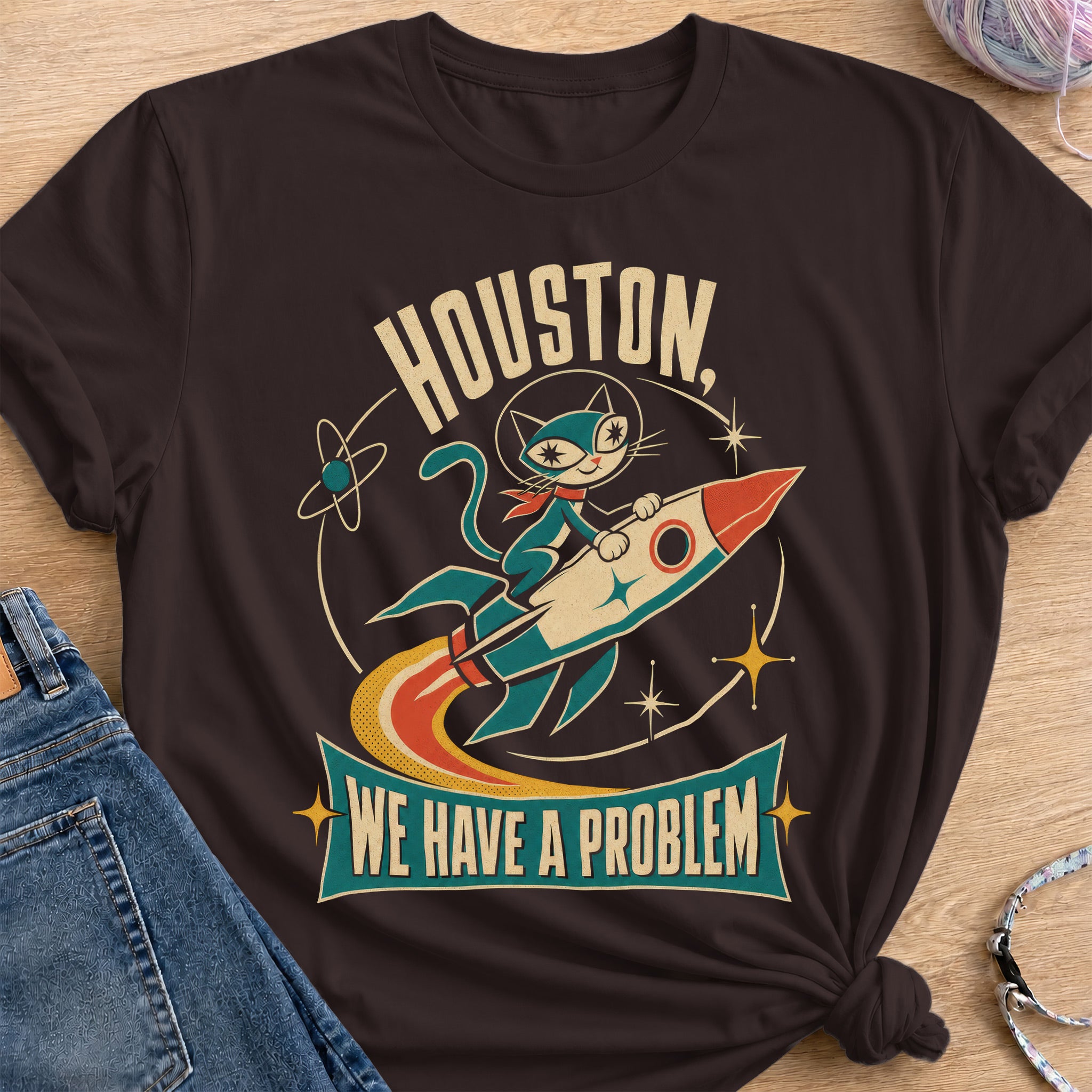 Atomic Rocket T-Shirt — Dark Chocolate