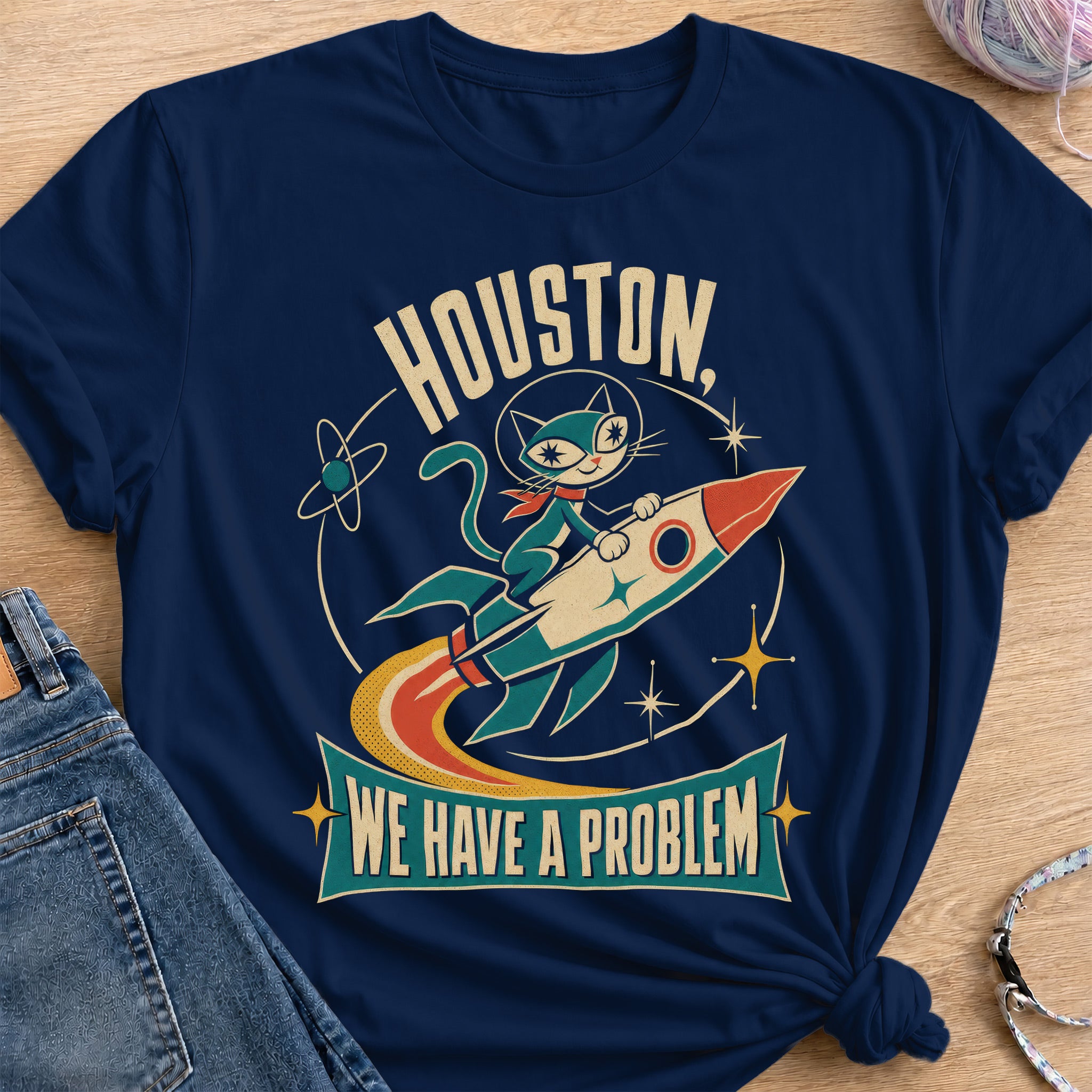Atomic Rocket T-Shirt — Navy