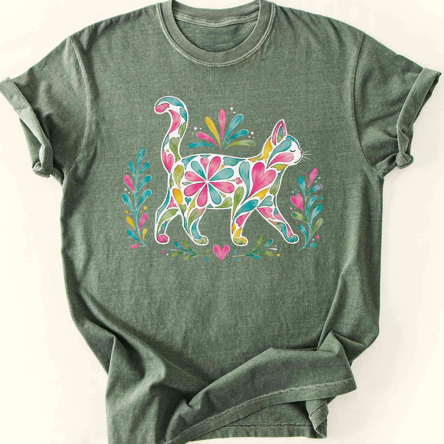 Wild at Heart T-Shirt — Moss