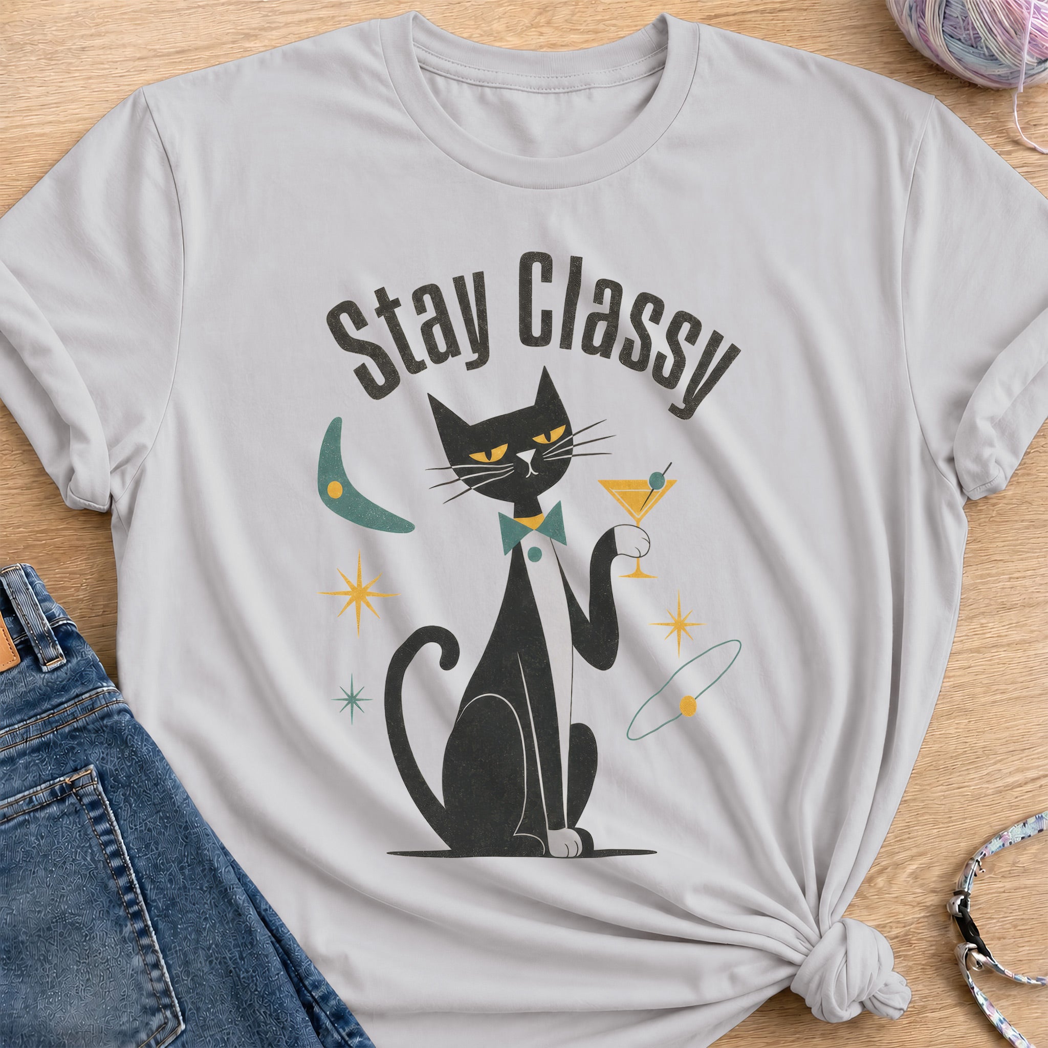 Stay Classy T-Shirt — Ice Grey
