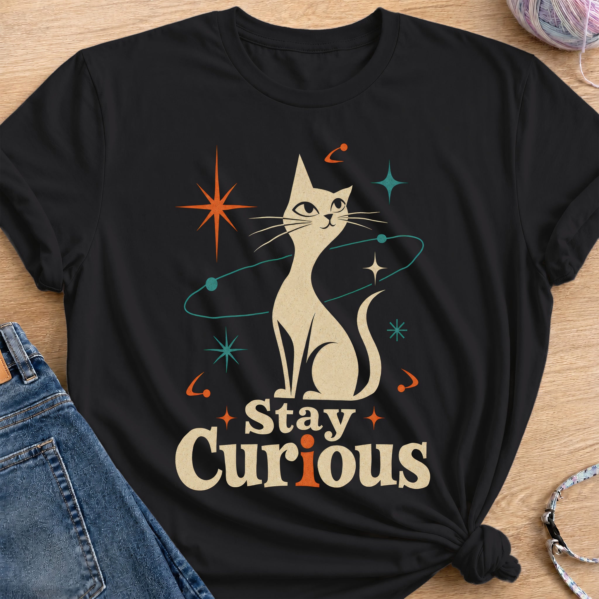 Stay Curious T-Shirt — Black