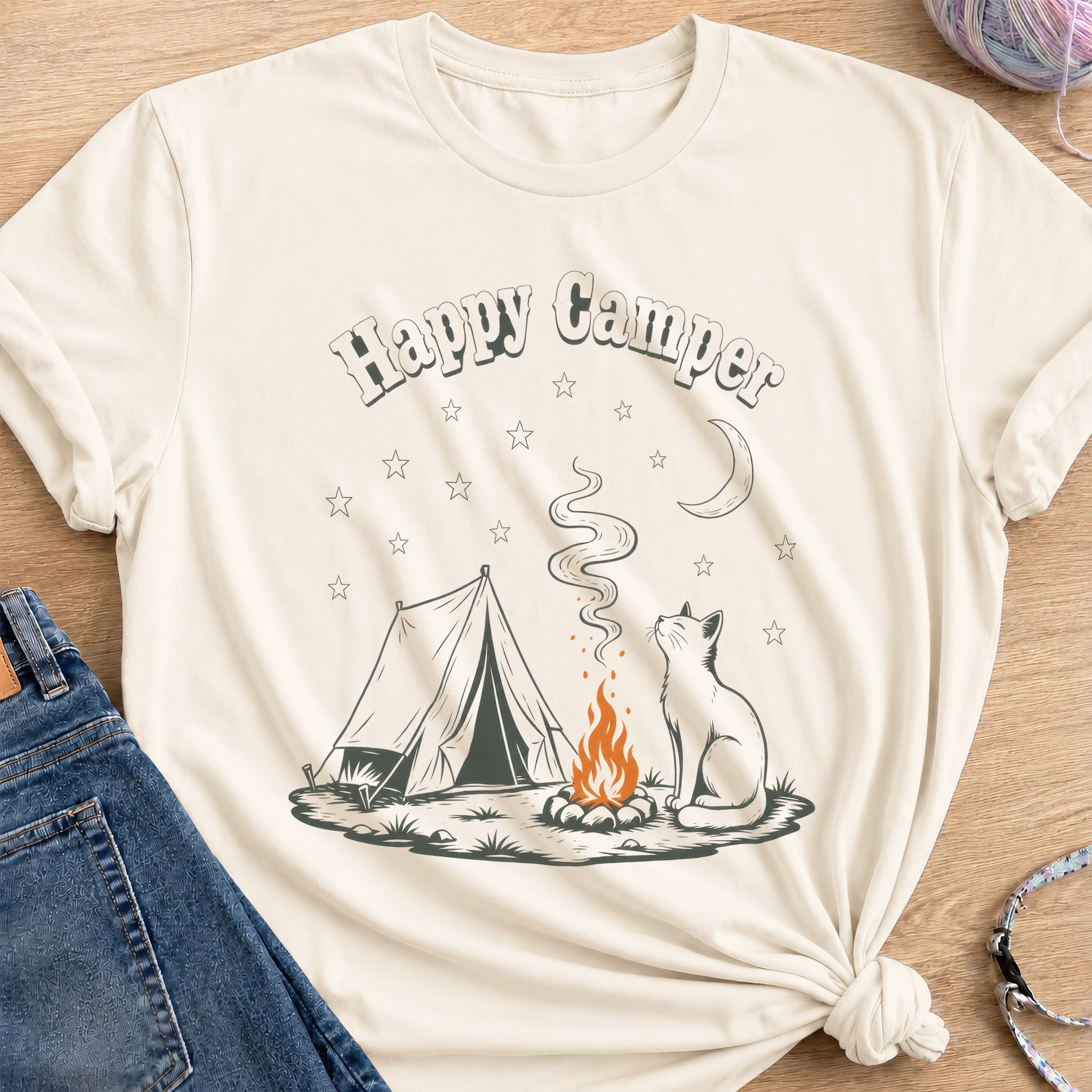 Happy Camper T-Shirt — Natural