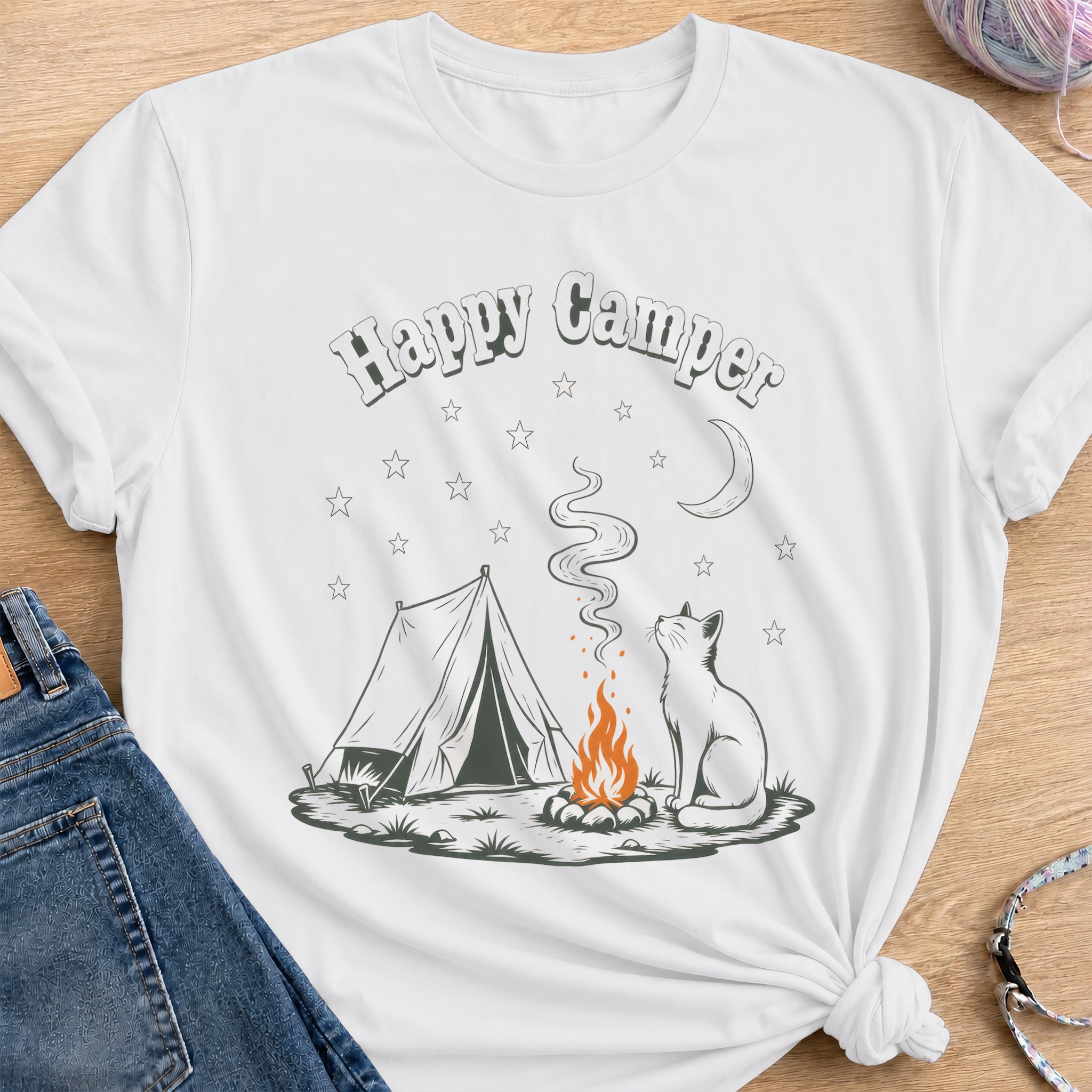 Happy Camper T-Shirt — White