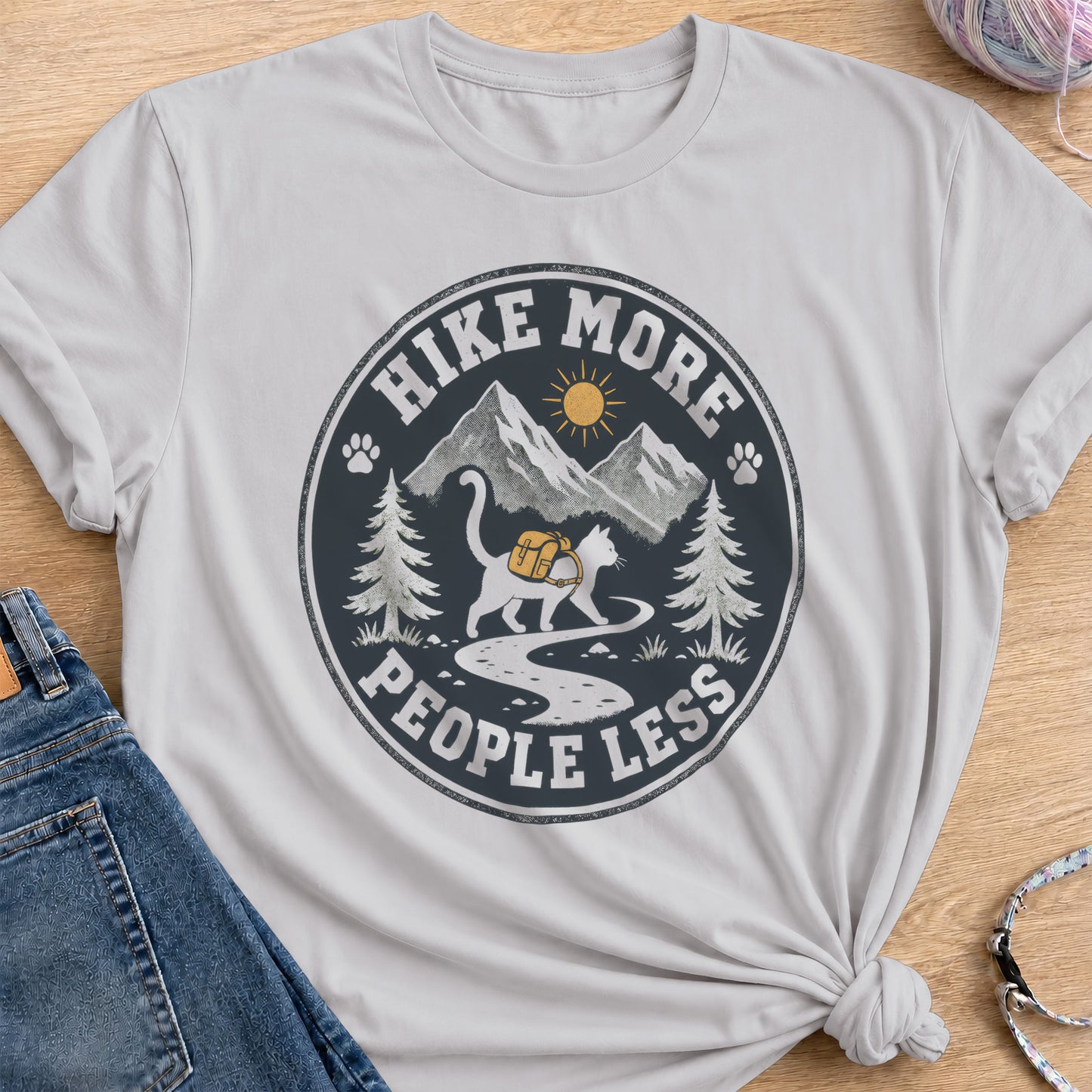Hike More T-Shirt — Ice Grey