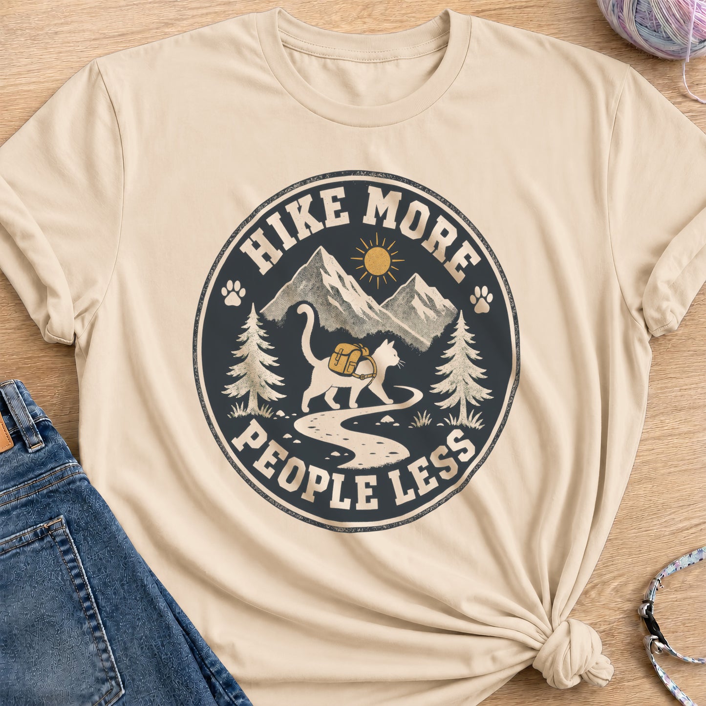 Hike More T-Shirt — Sand
