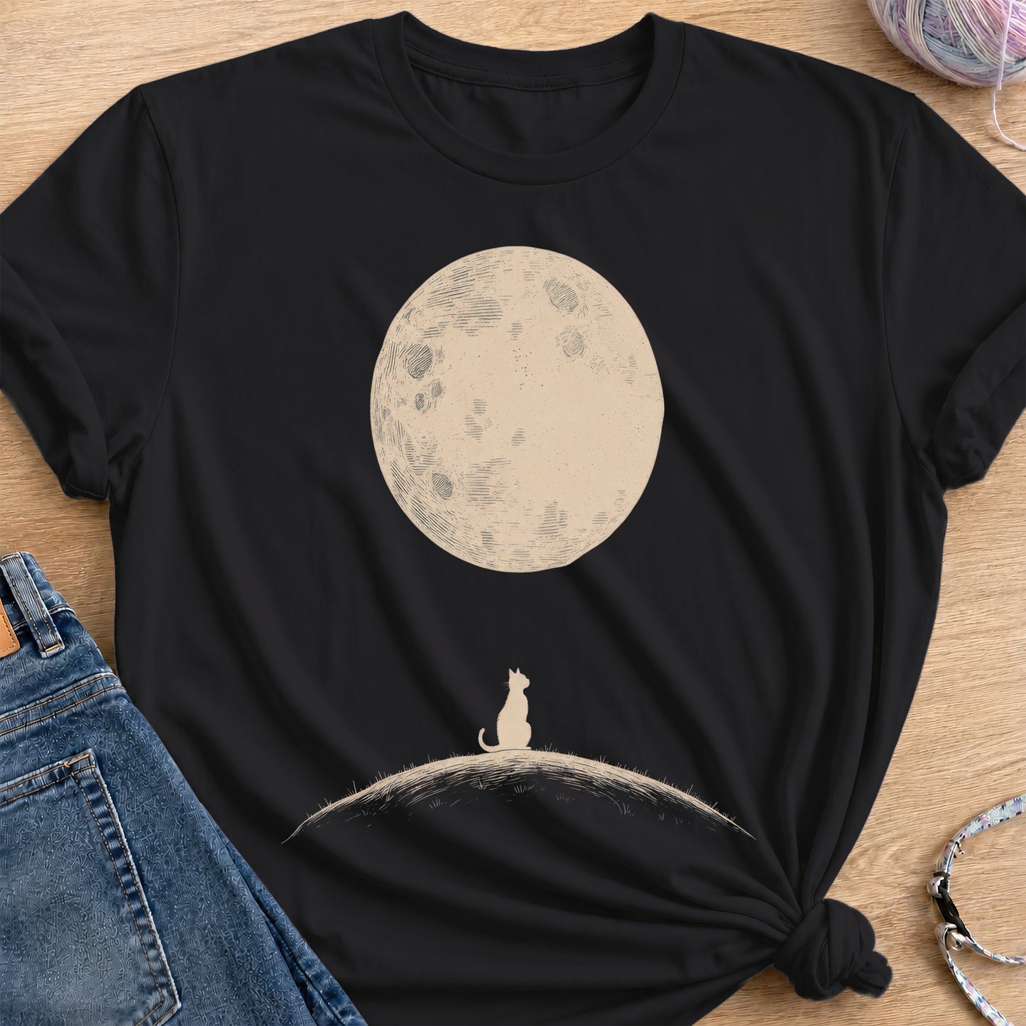 Hilltop Moon T-Shirt — Black