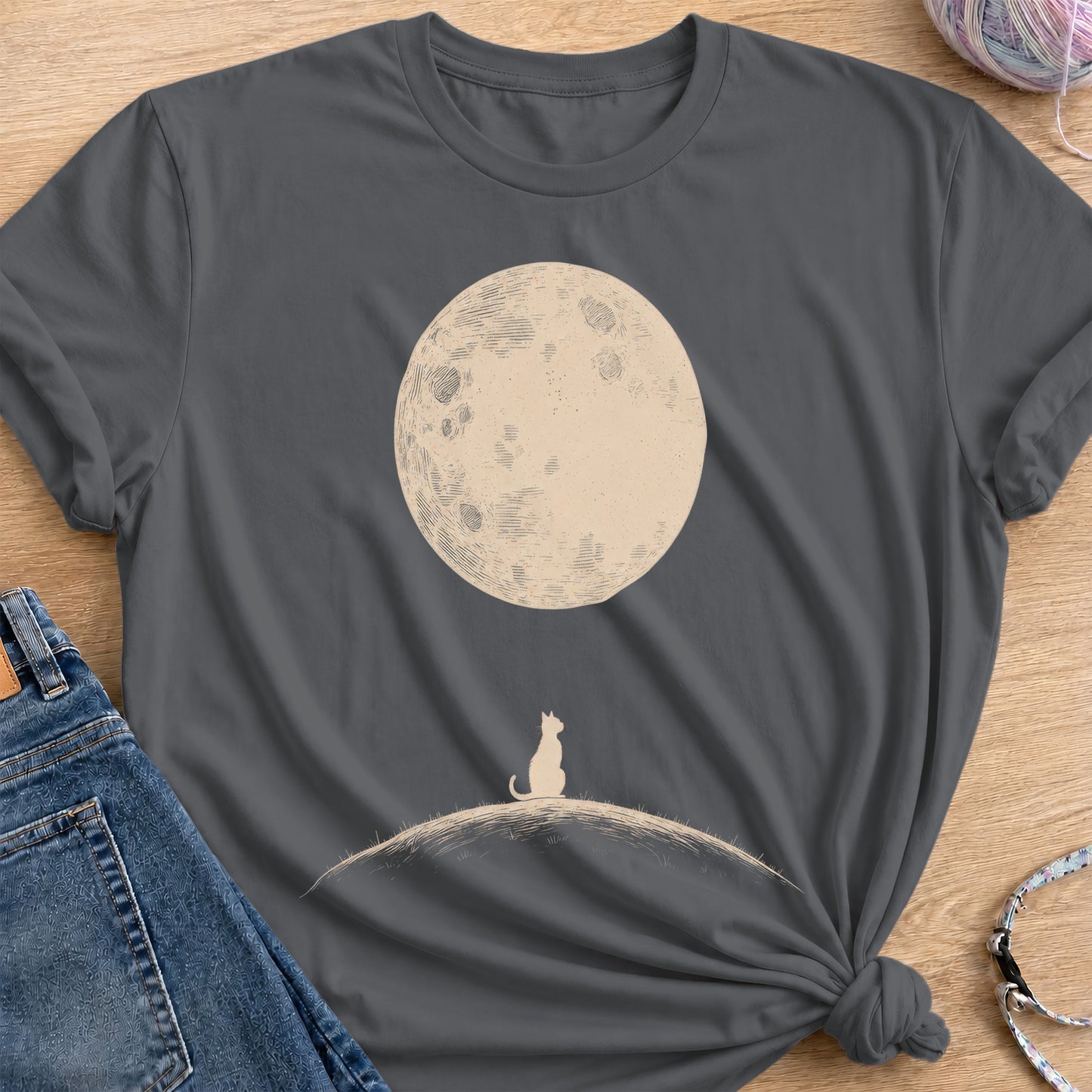 Hilltop Moon T-Shirt — Charcoal