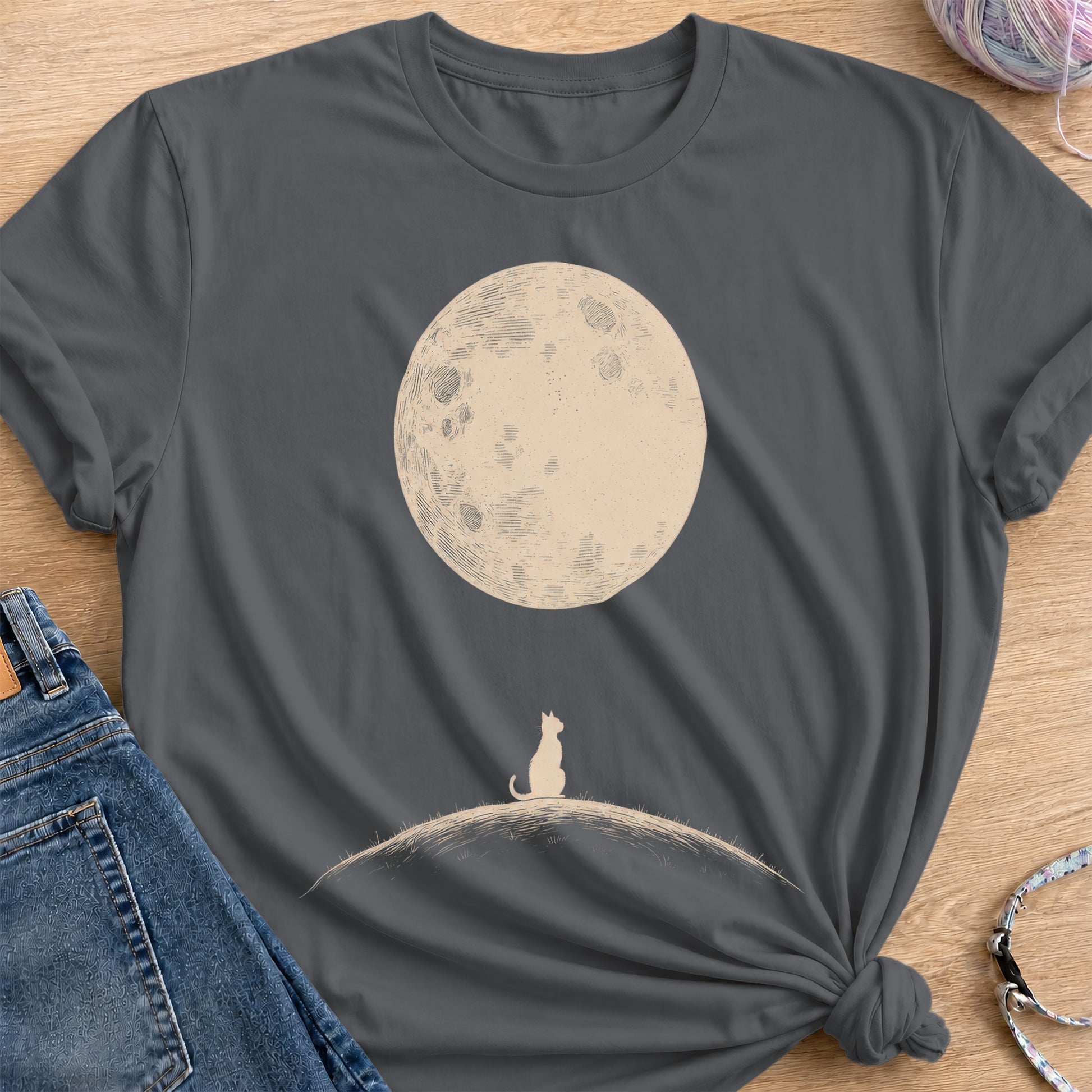Hilltop Moon T-Shirt — Charcoal