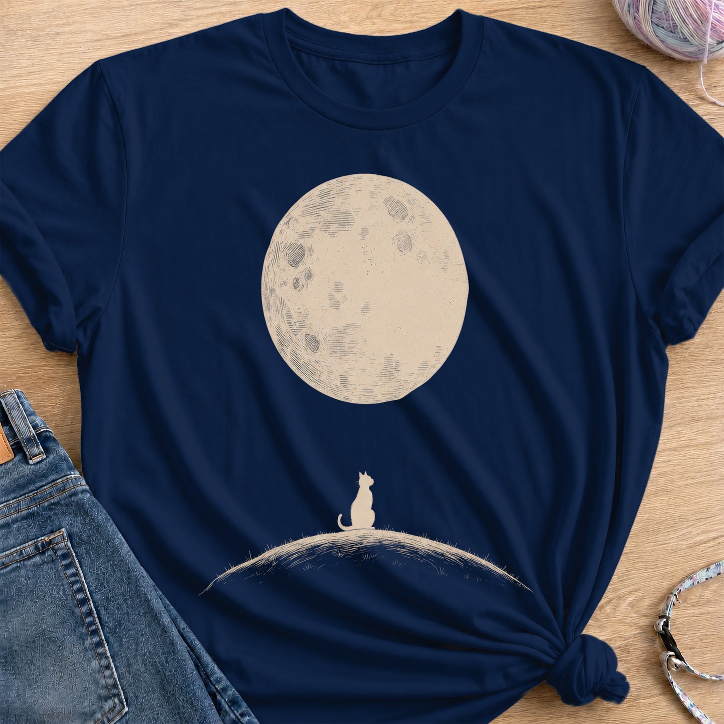 Hilltop Moon T-Shirt — Navy