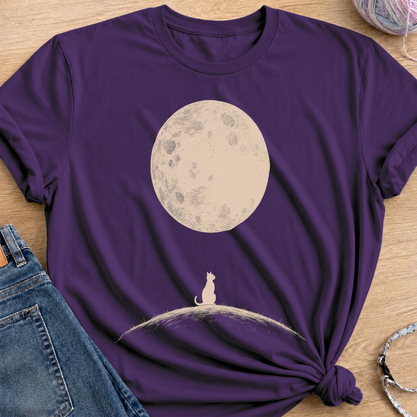Hilltop Moon T-Shirt — Purple