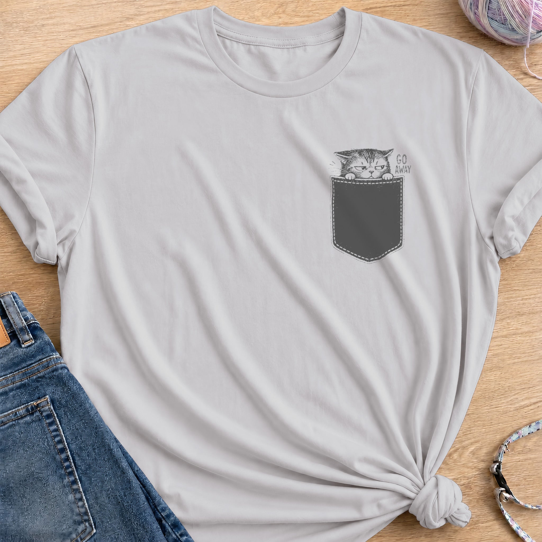 Go Away T-Shirt — Ice Grey