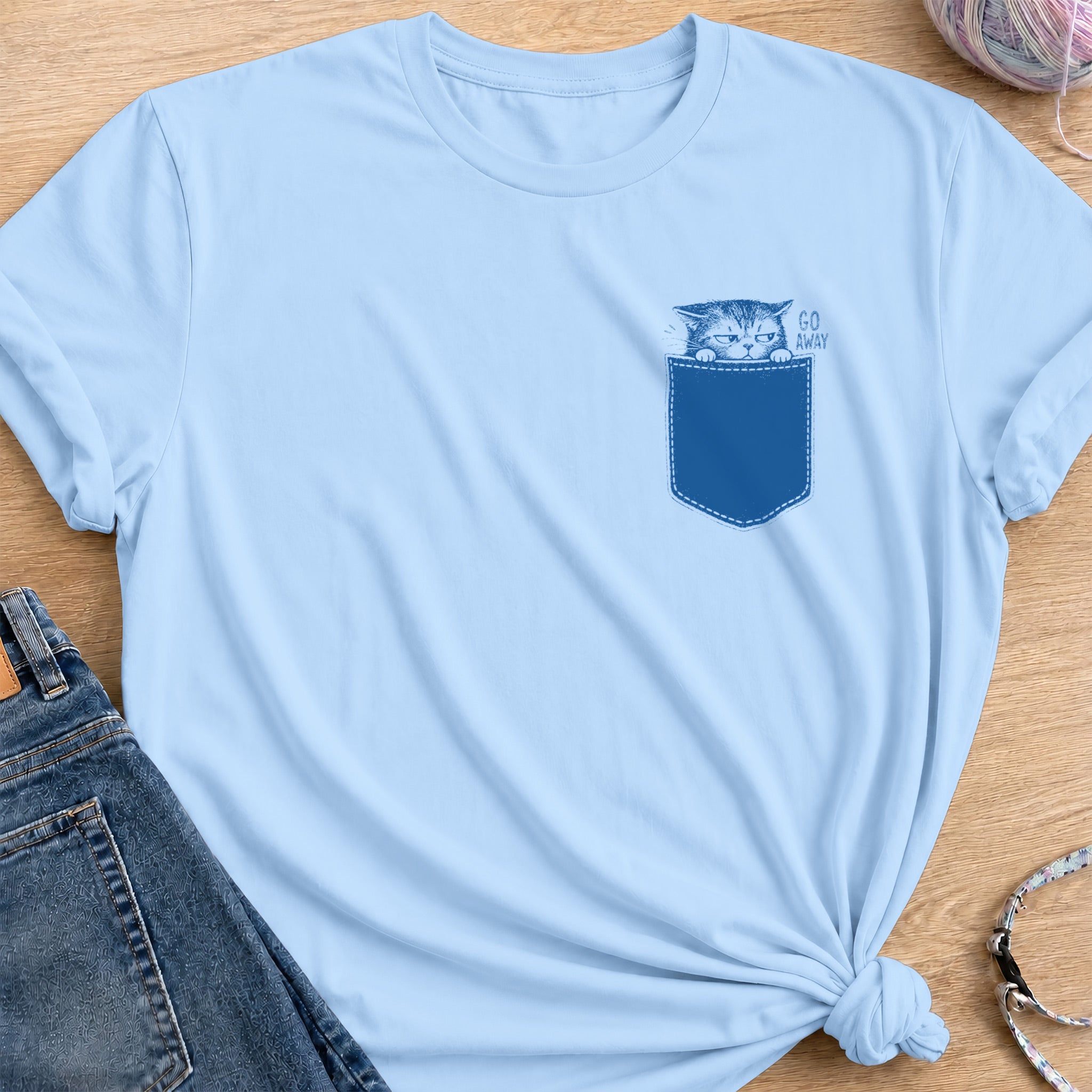 Go Away T-Shirt — Light Blue