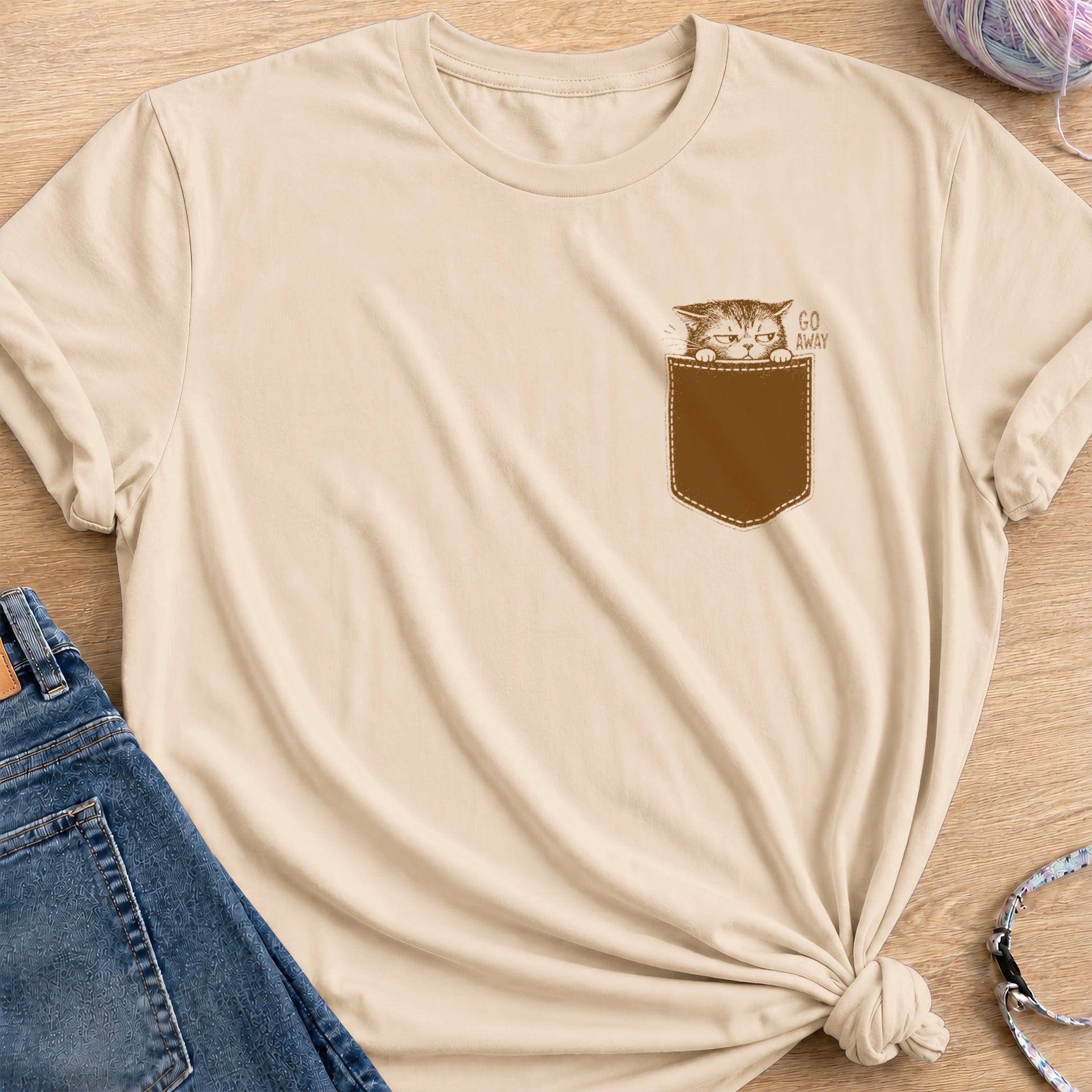 Go Away T-Shirt — Sand