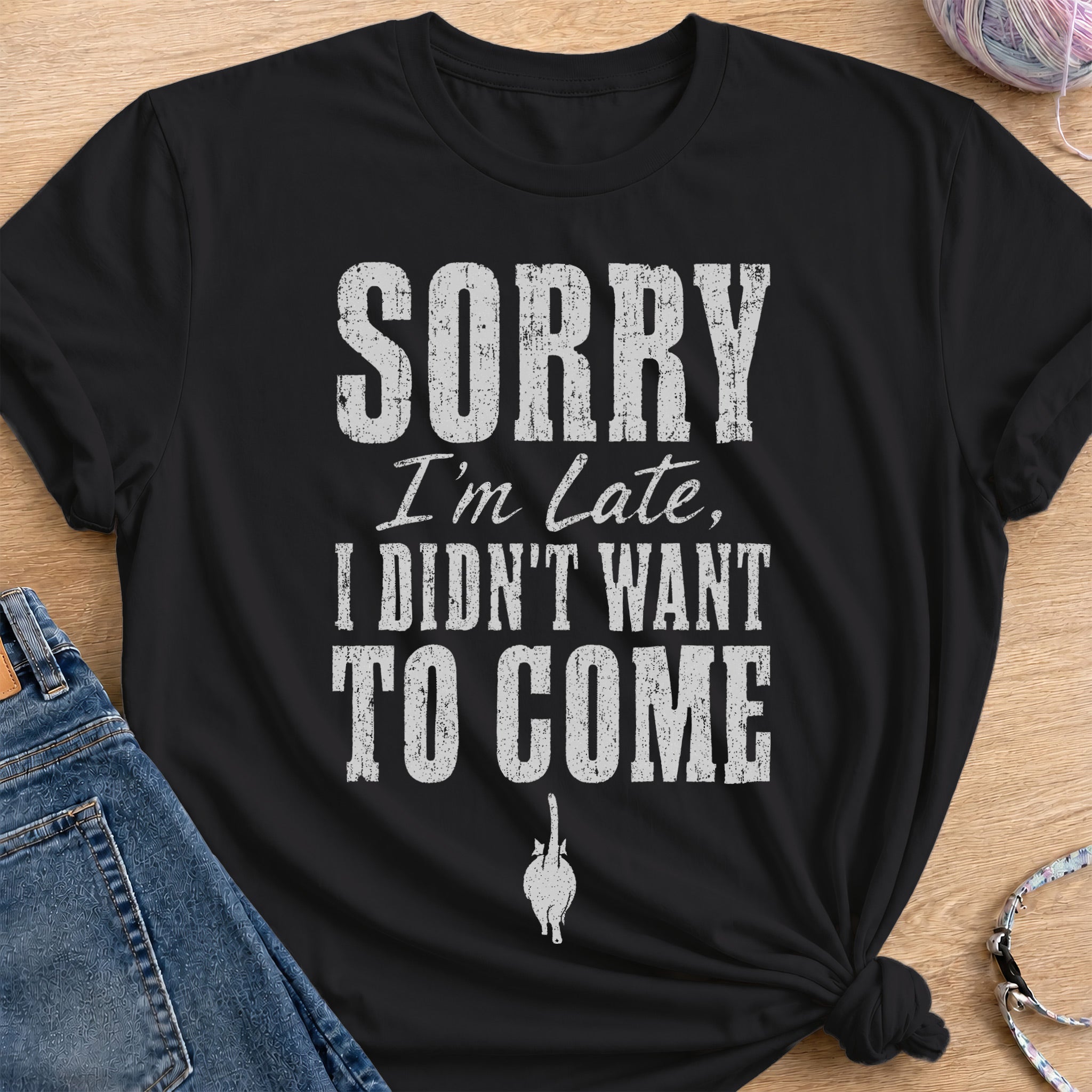 Late Apology T-Shirt — Black