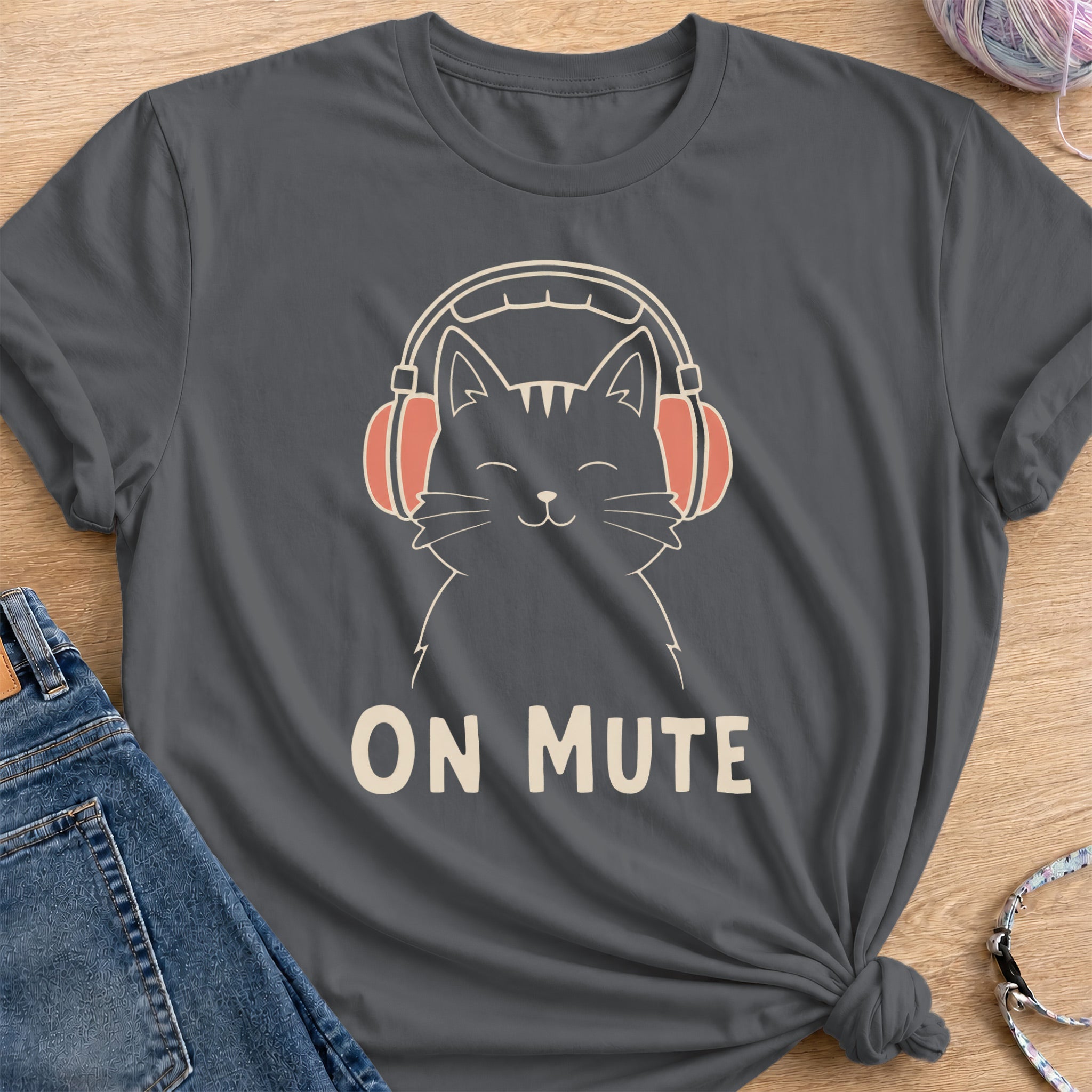 On Mute T-Shirt — Charcoal
