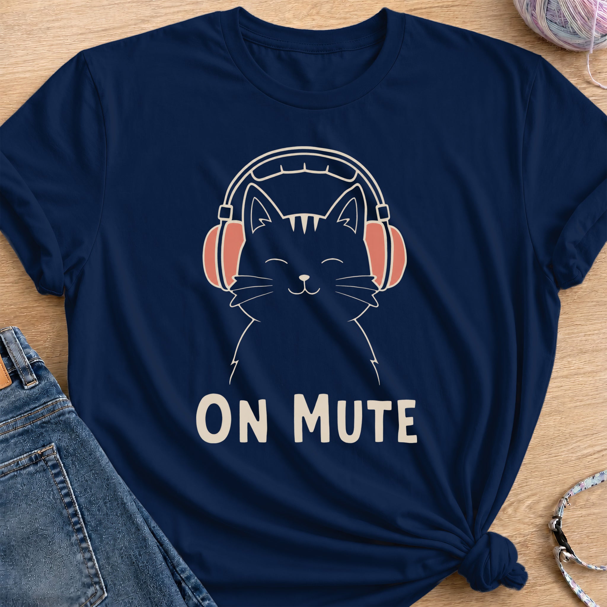 On Mute T-Shirt — Navy