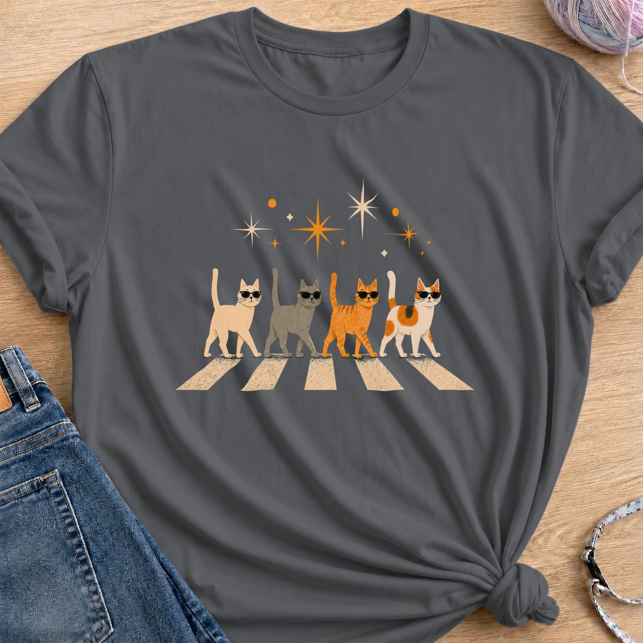 Cross Walk T-Shirt — Charcoal