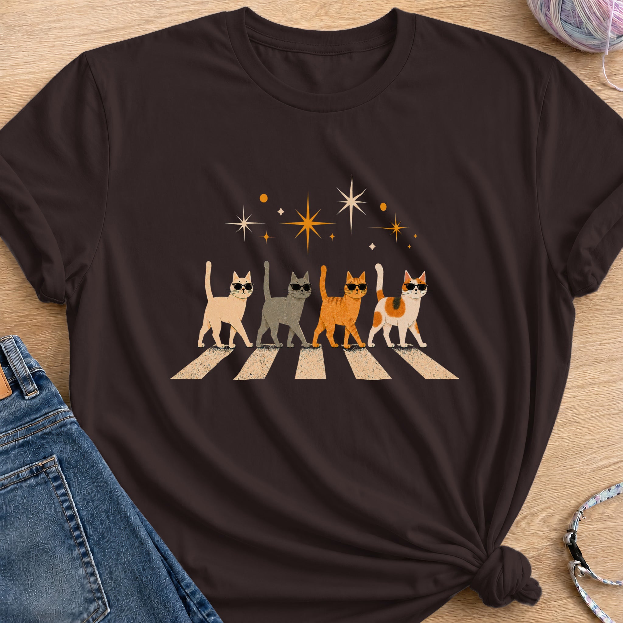 Cross Walk T-Shirt — Dark Chocolate