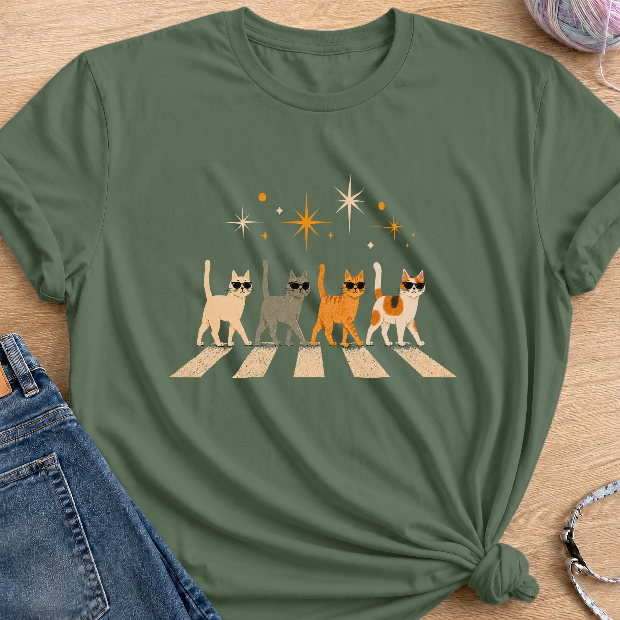 Cross Walk T-Shirt — Military Green