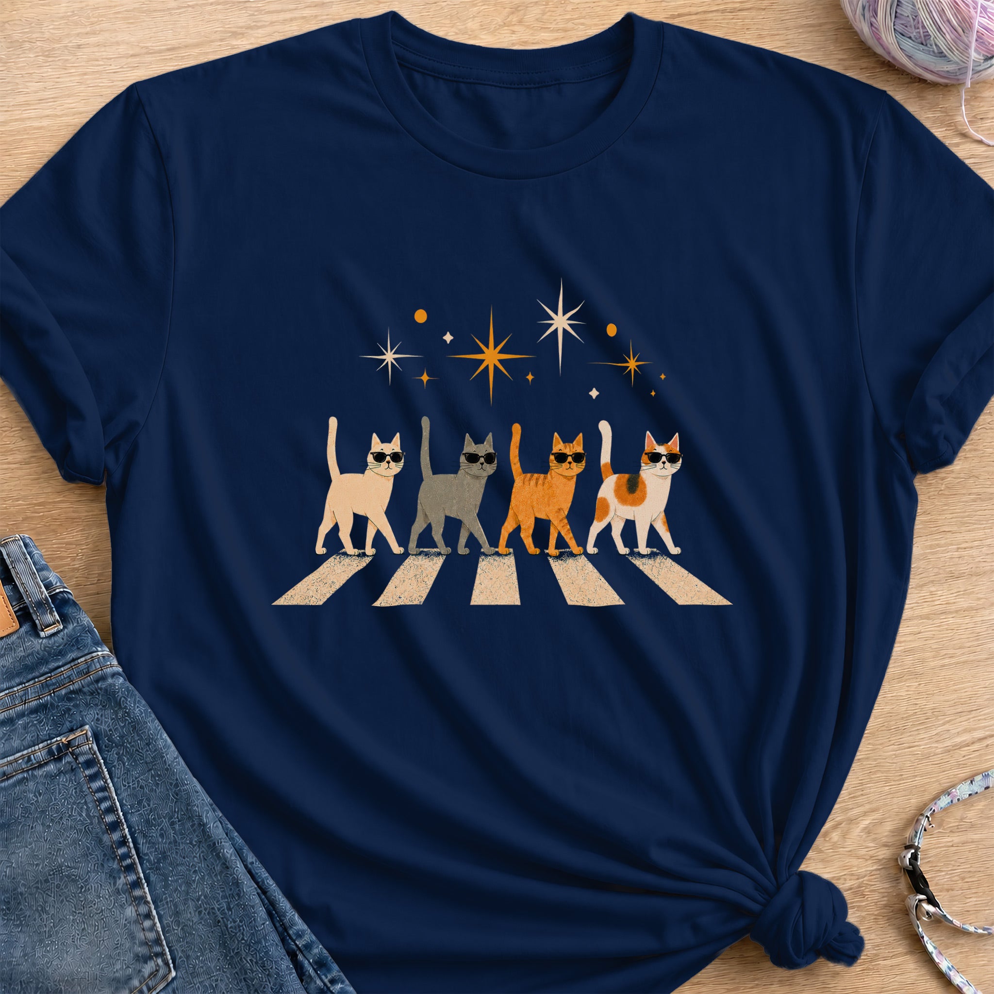Cross Walk T-Shirt — Navy