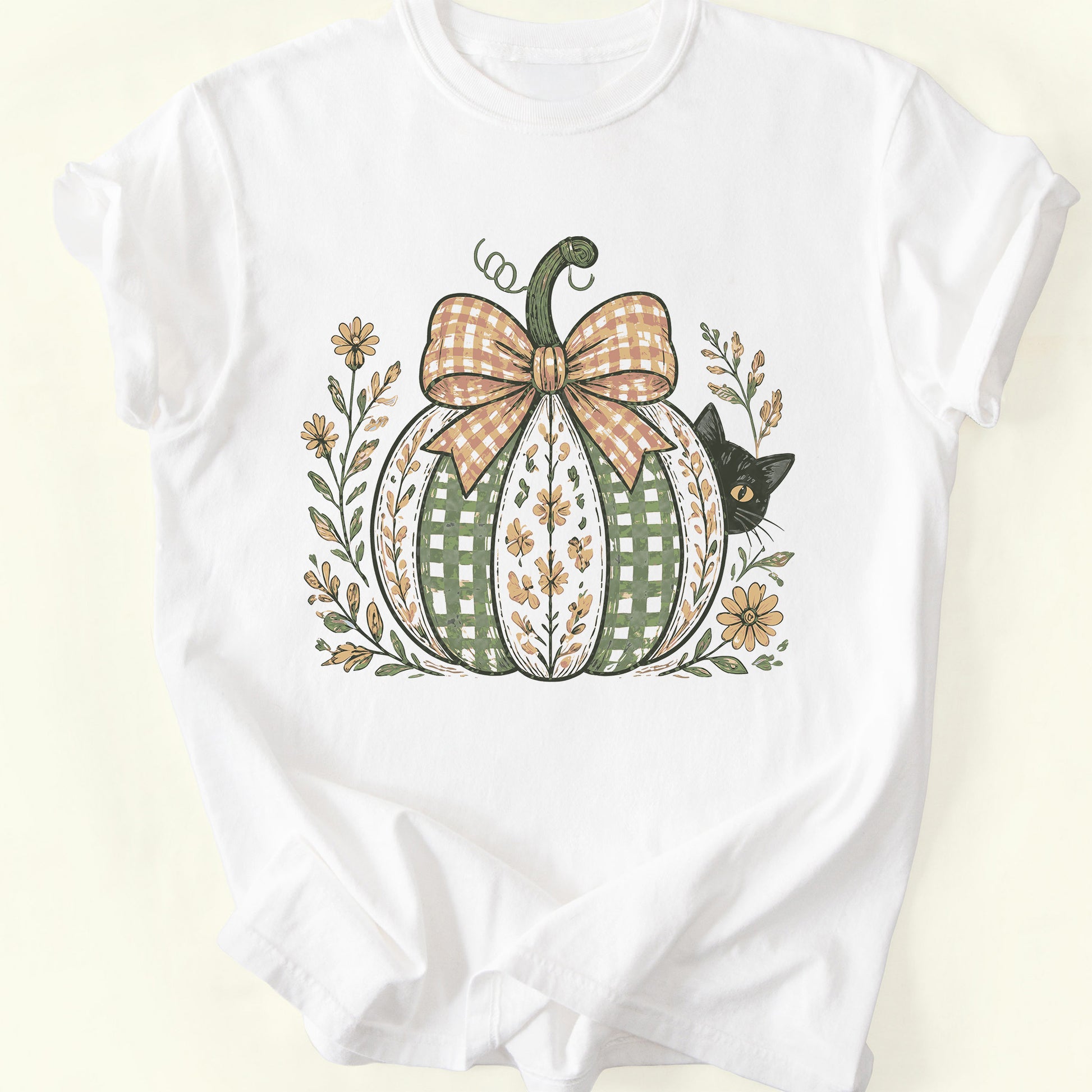 Autumn Pumpkin T-Shirt — White