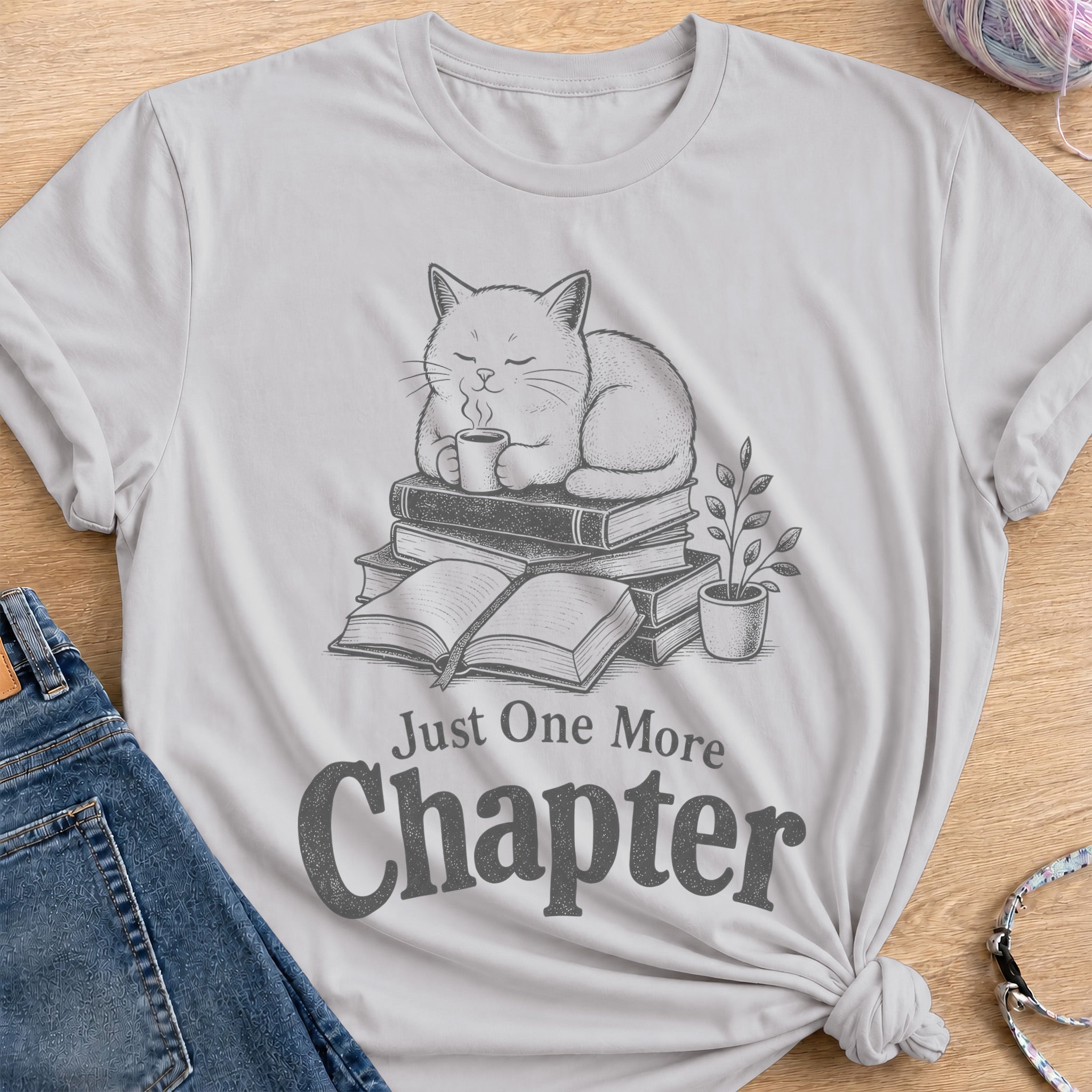 Bookworm T-Shirt — Ice Grey