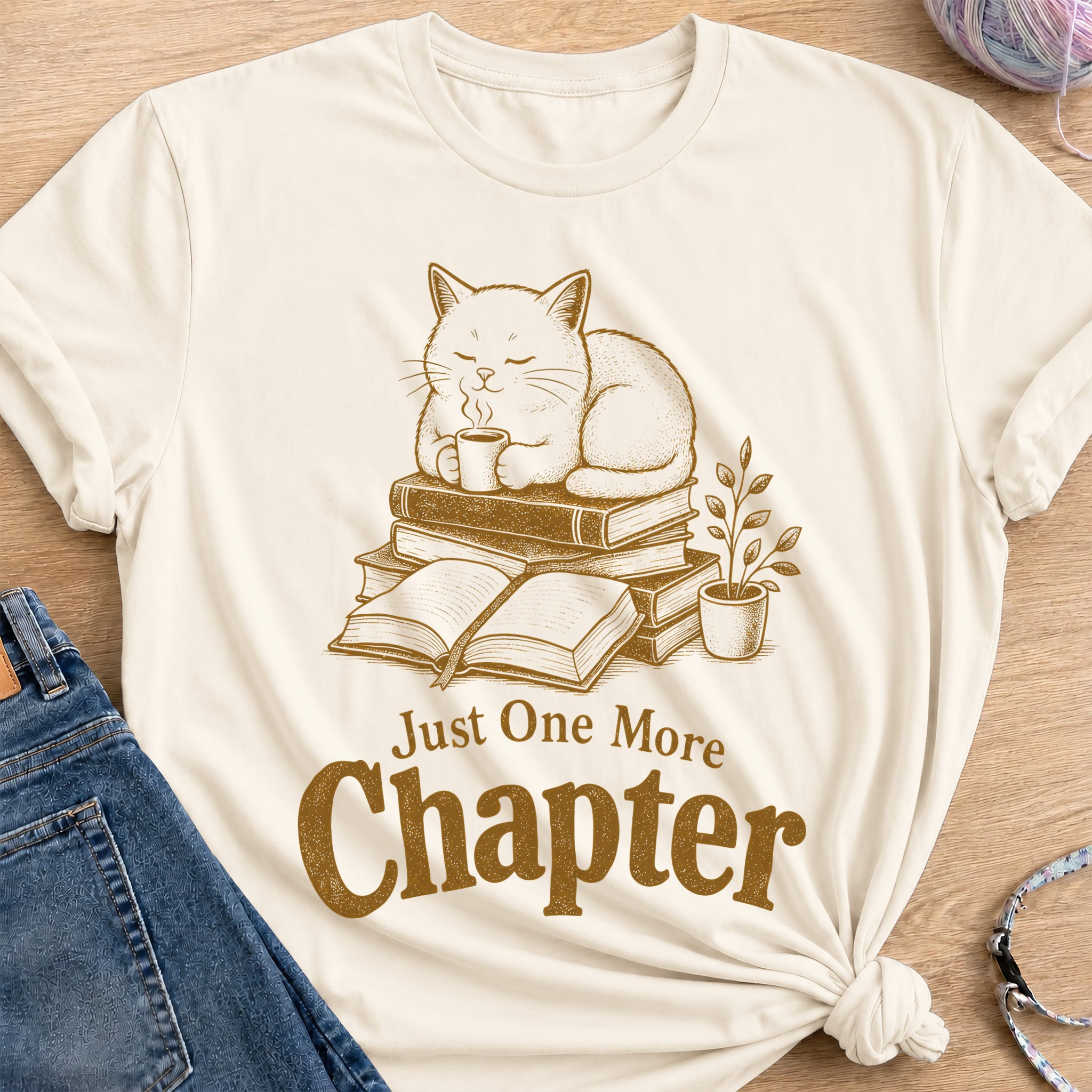 Bookworm T-Shirt — Natural