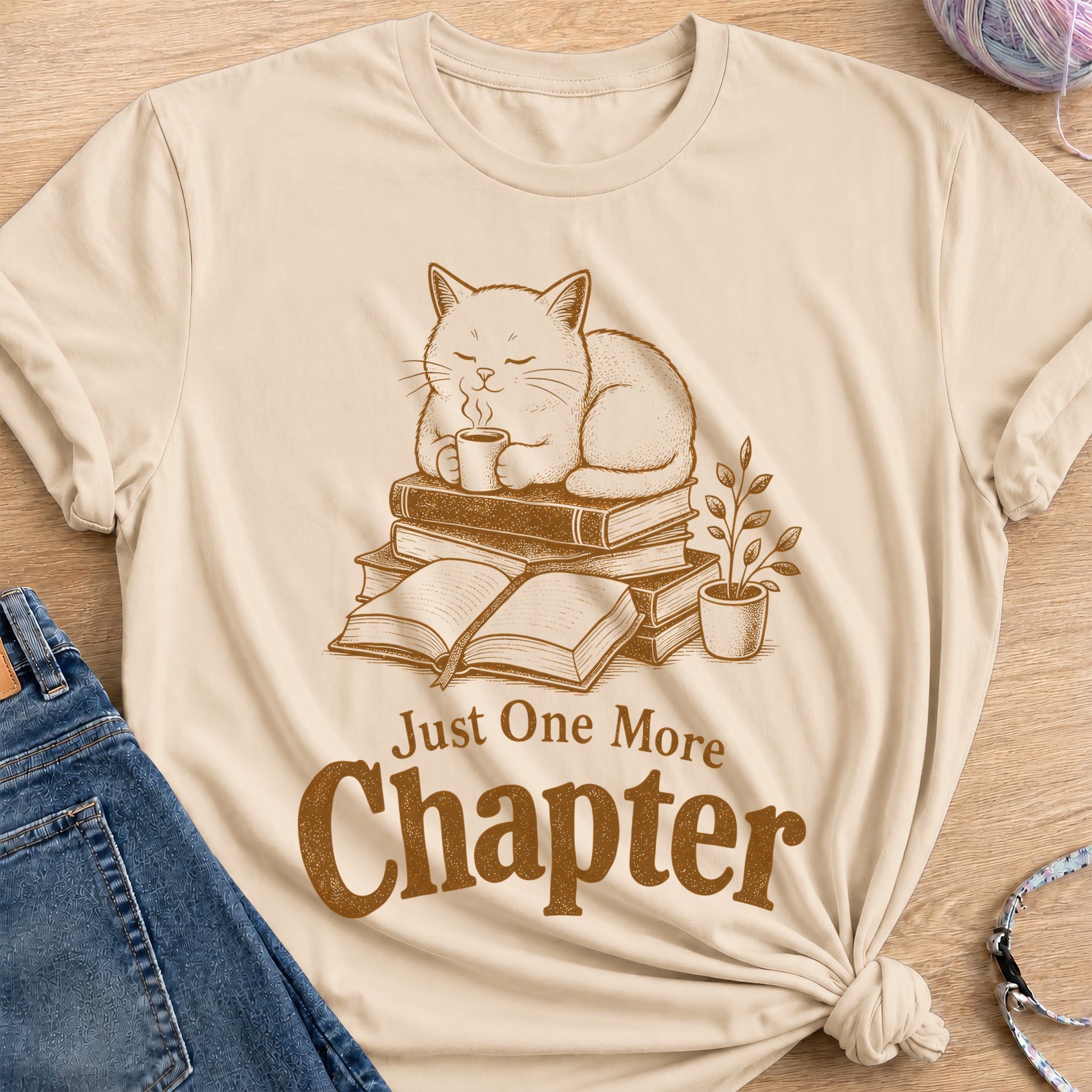 Bookworm T-Shirt — Sand