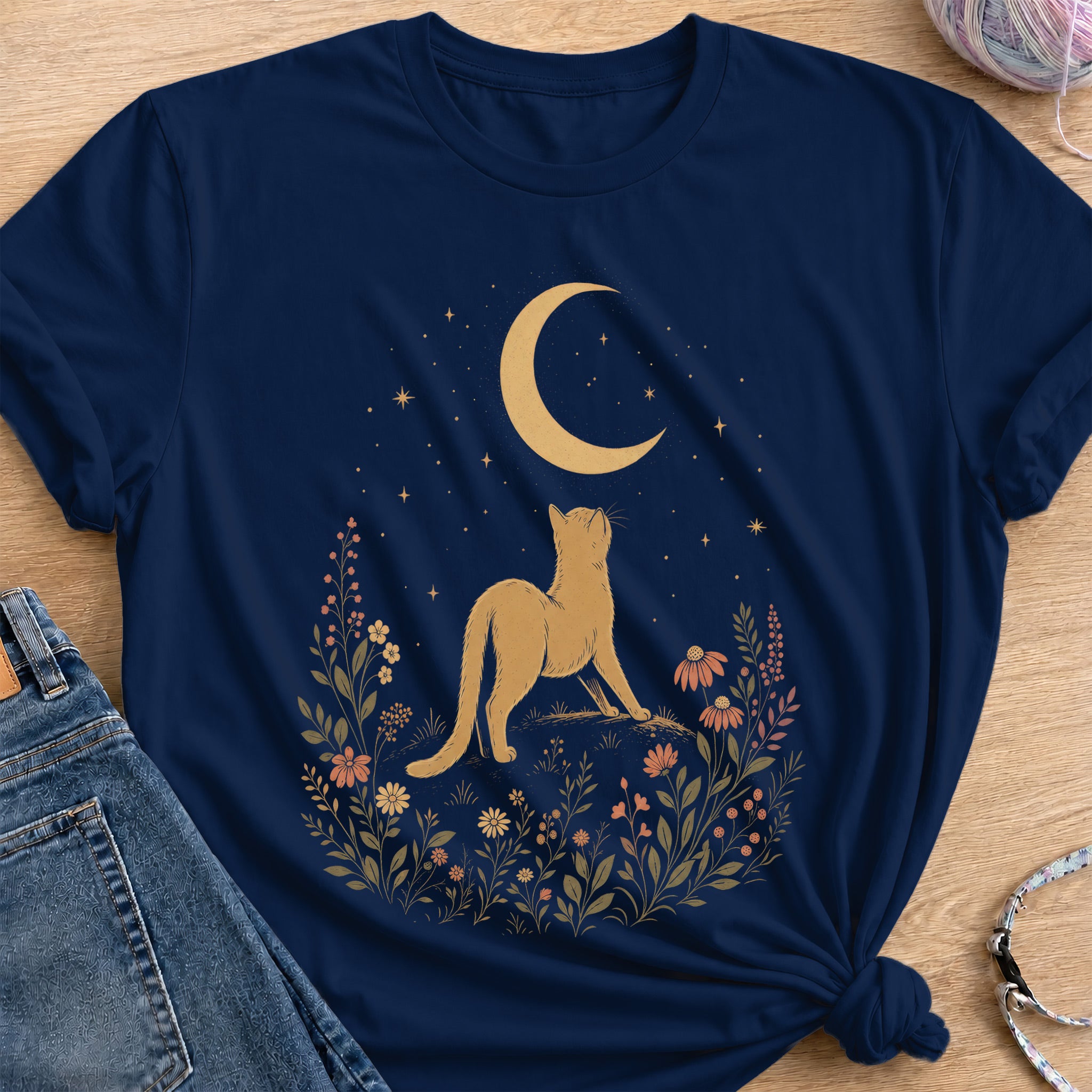 Moonlit Stretch T-Shirt — Navy