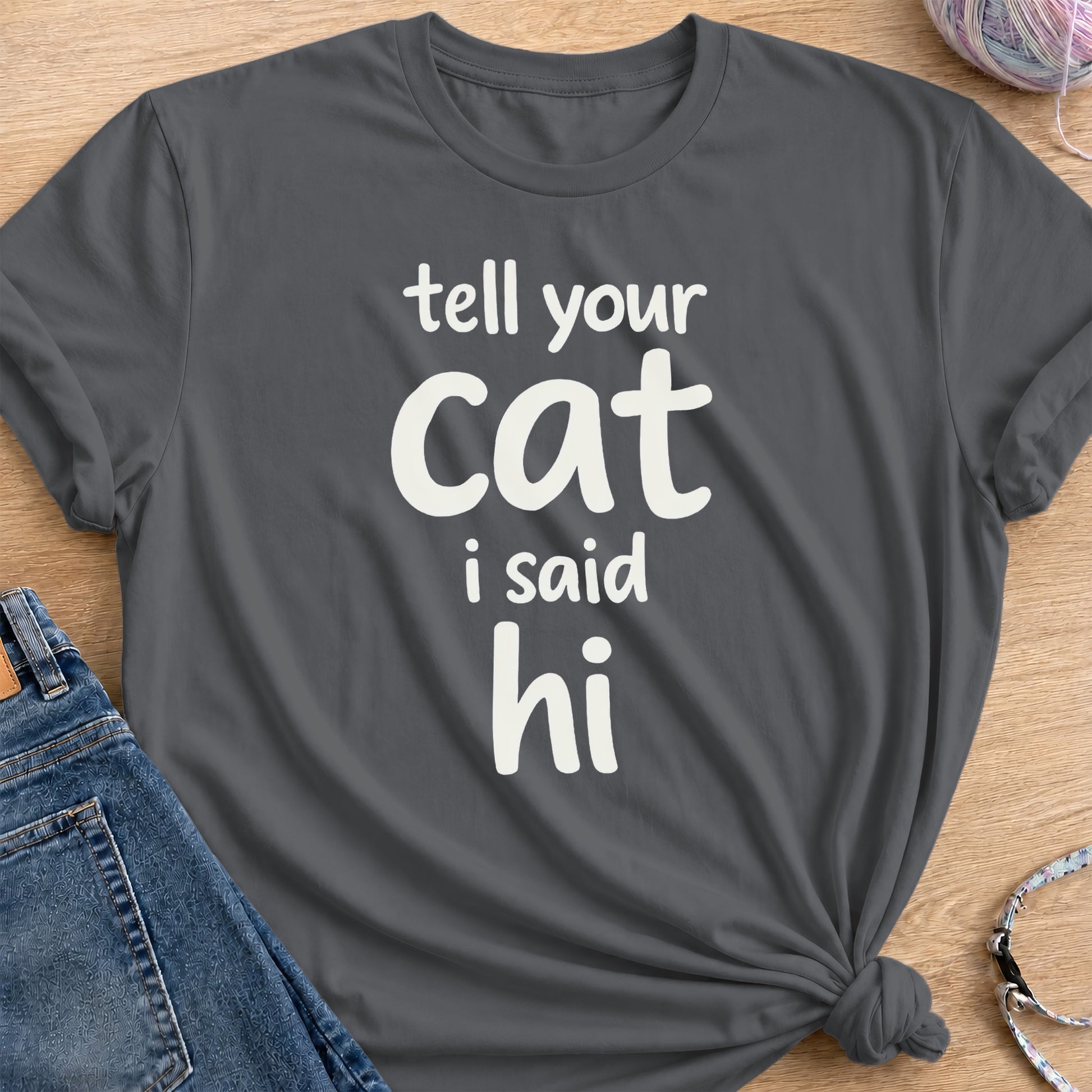 Greeting T-Shirt — Charcoal