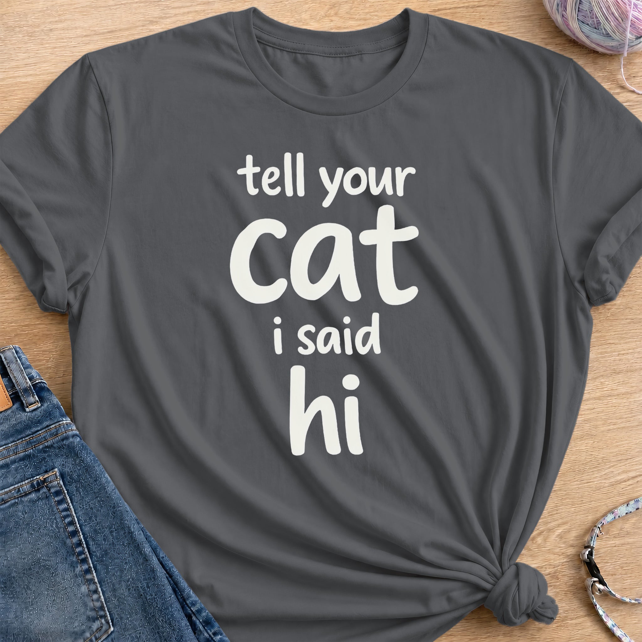 Greeting T-Shirt — Charcoal
