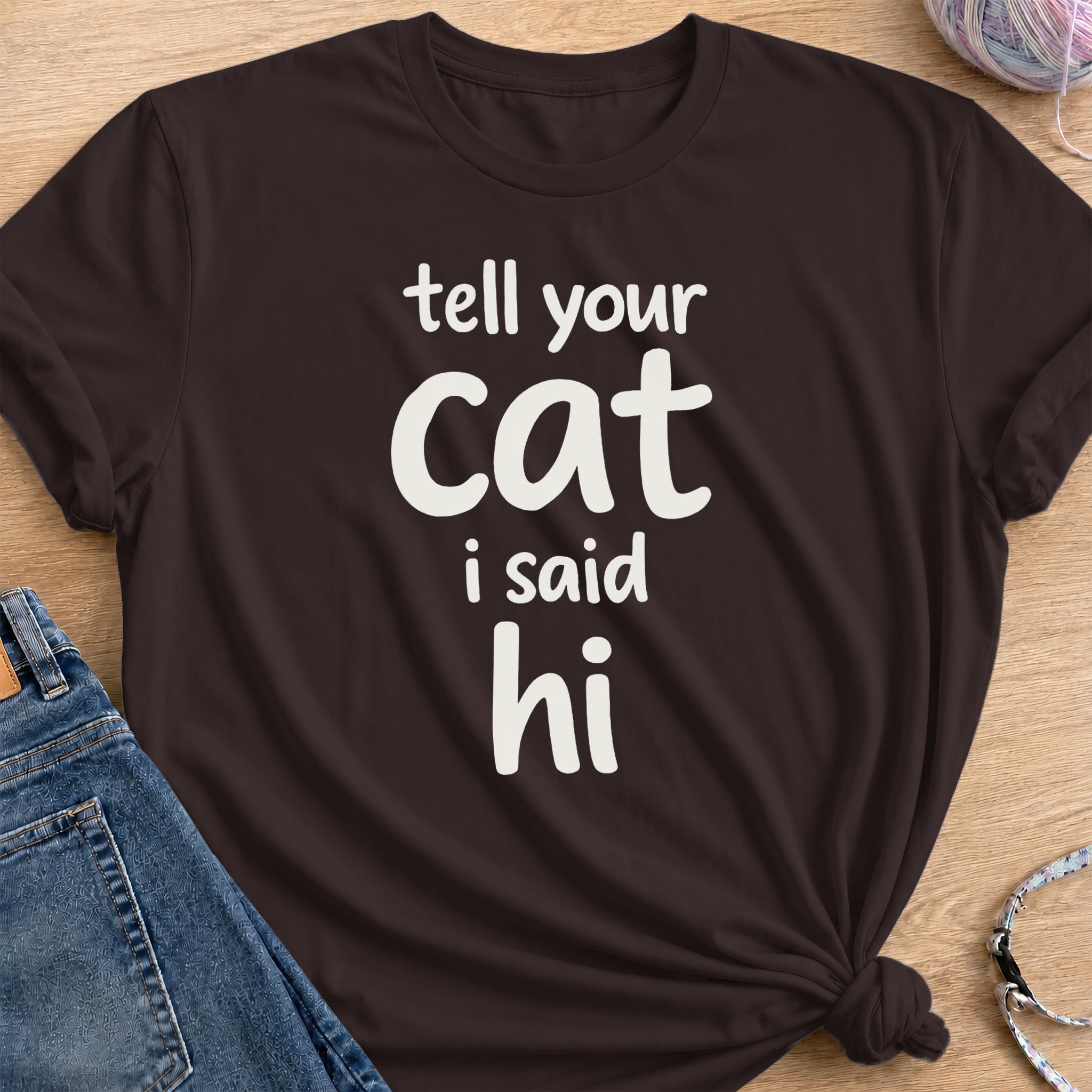 Greeting T-Shirt — Dark Chocolate