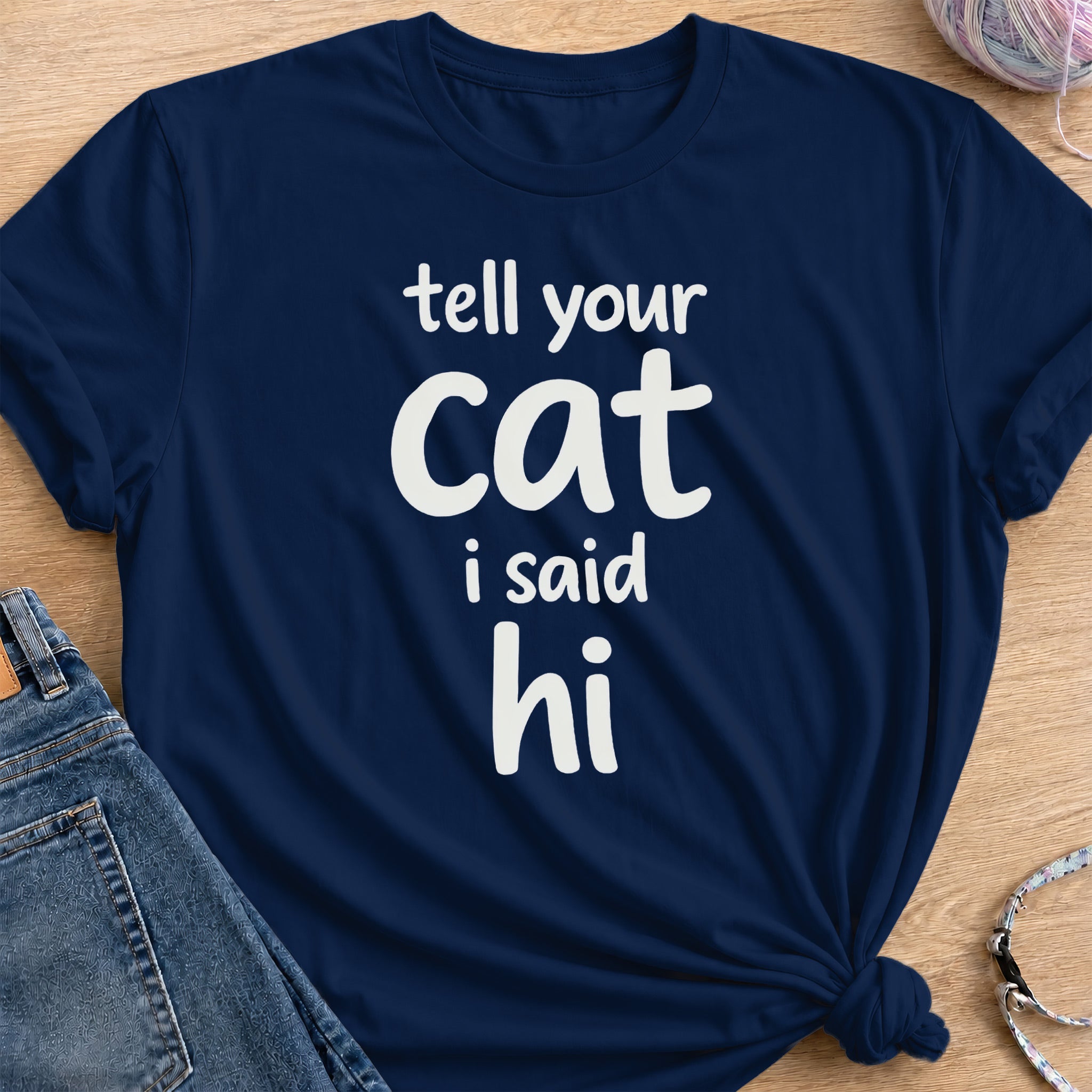 Greeting T-Shirt — Navy